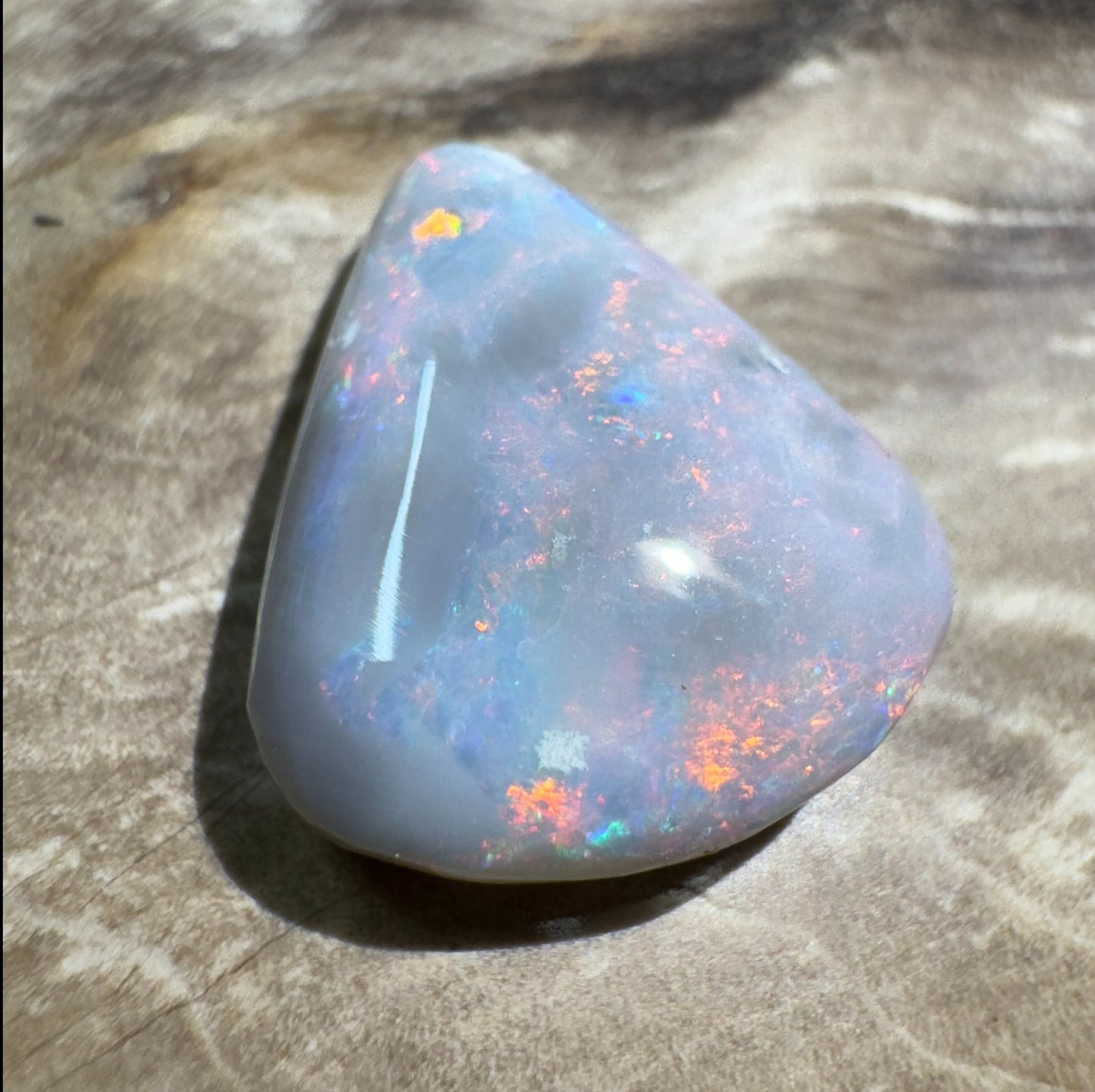 5ct Hand - cut Solid Lightning Ridge Semi Black Opal