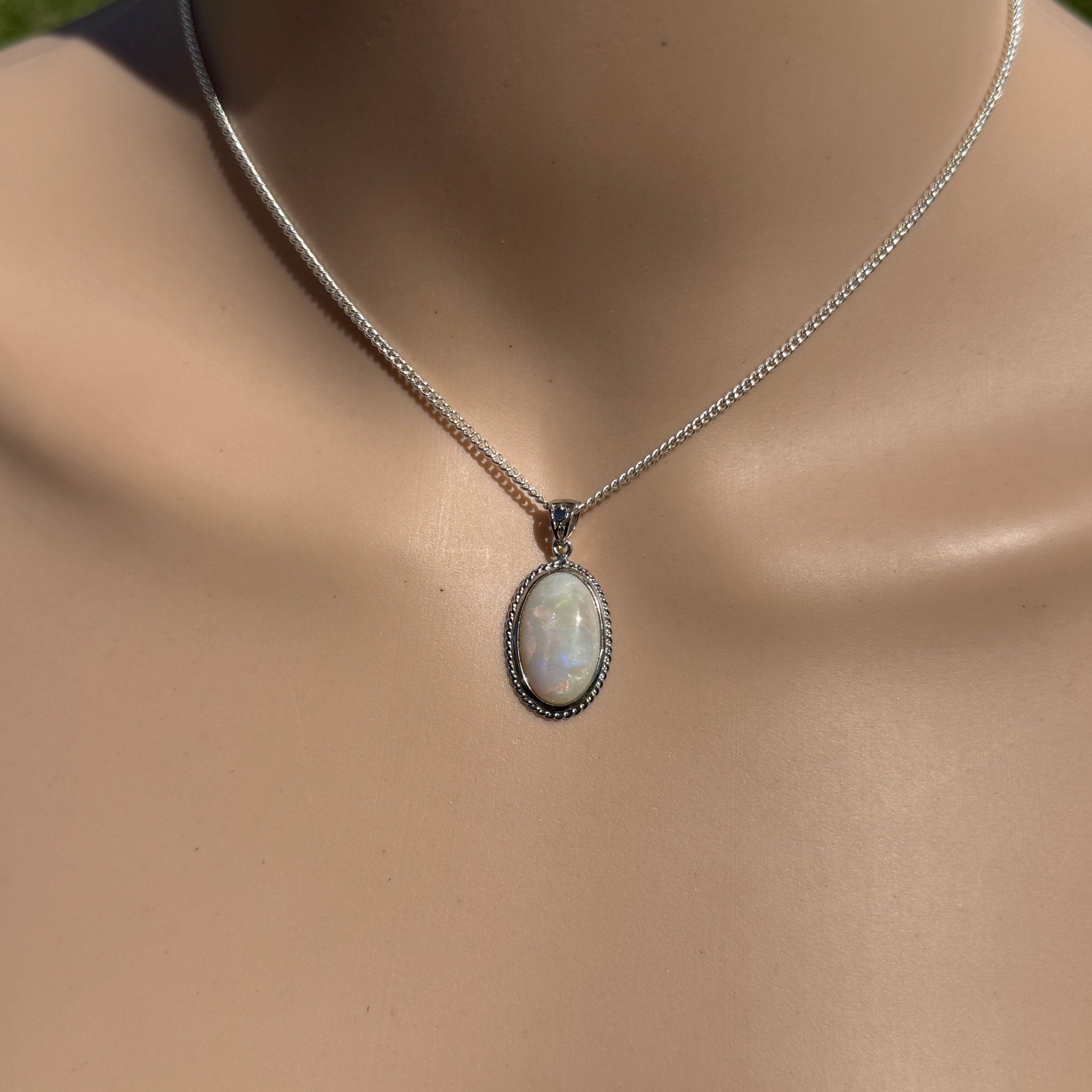 6.4ct Coober Pedy Opal Pendant Necklace ~ 'Oodnadatta Mirage' | 925 Sterling Silver | Solid Australian Opal