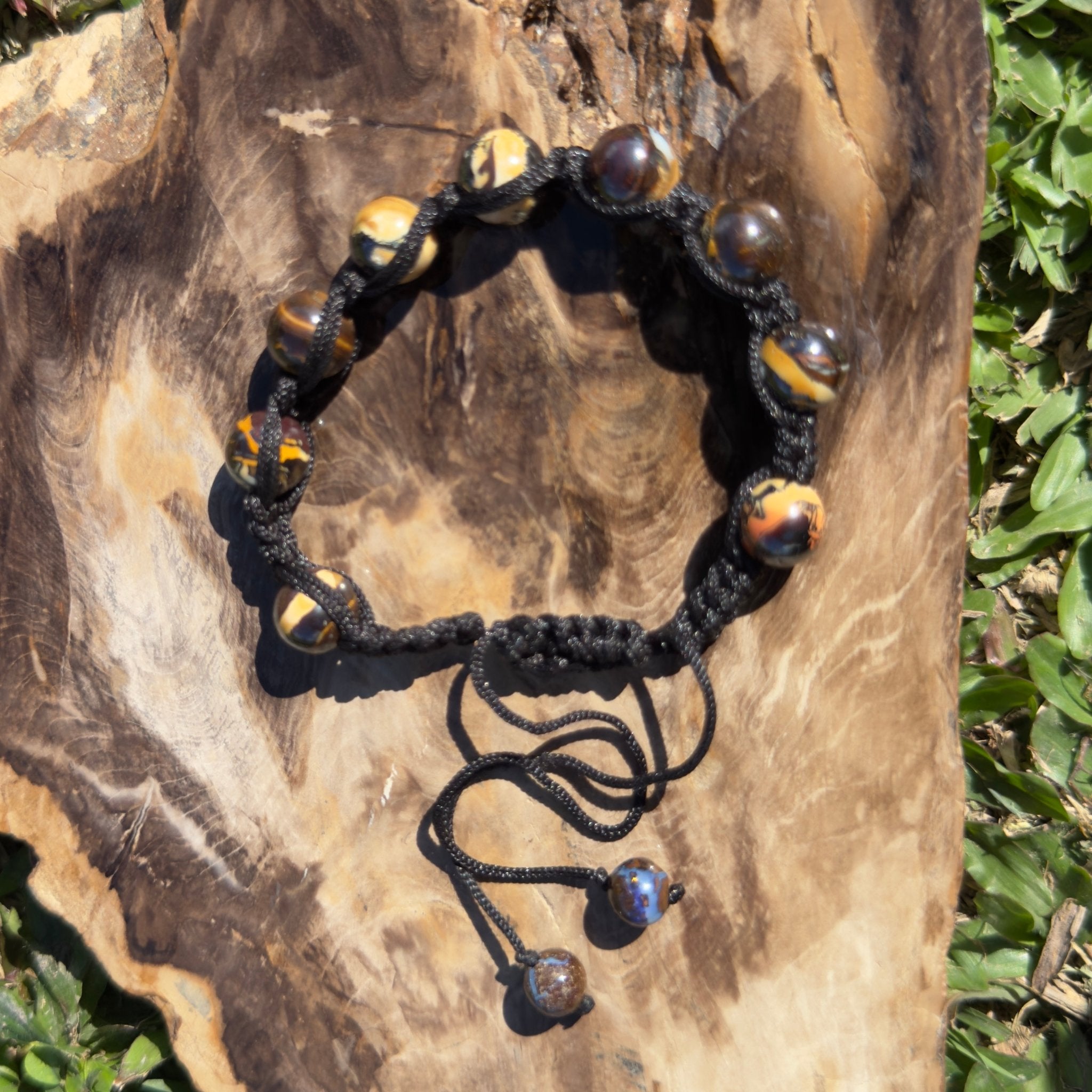 80ct Queensland Boulder Opal Bracelet ~ 'Channel Country Cord' | Paracord | Solid Australian Opal