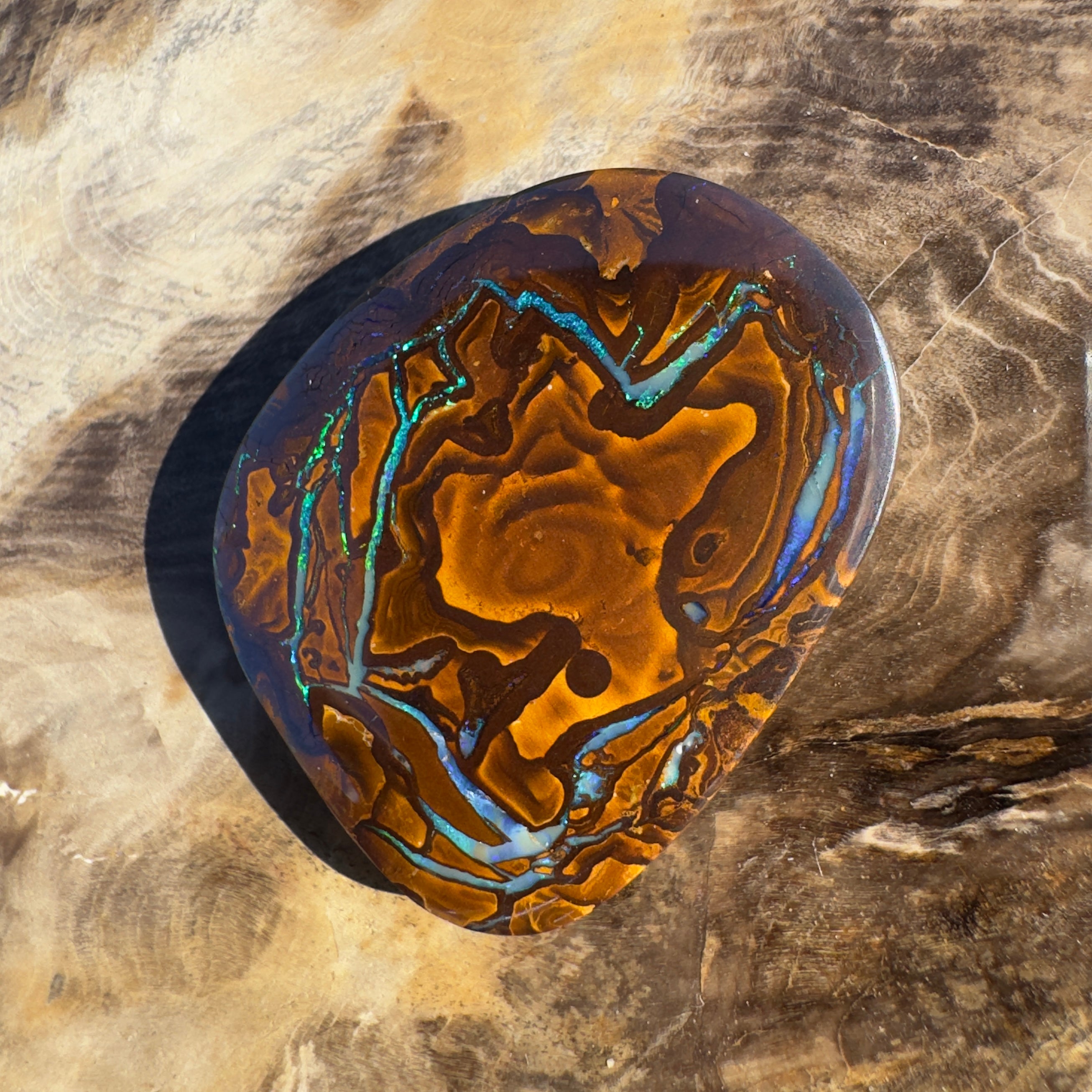 53ct Queensland Boulder Opal | Solid Australian Opal | Hand-Cut