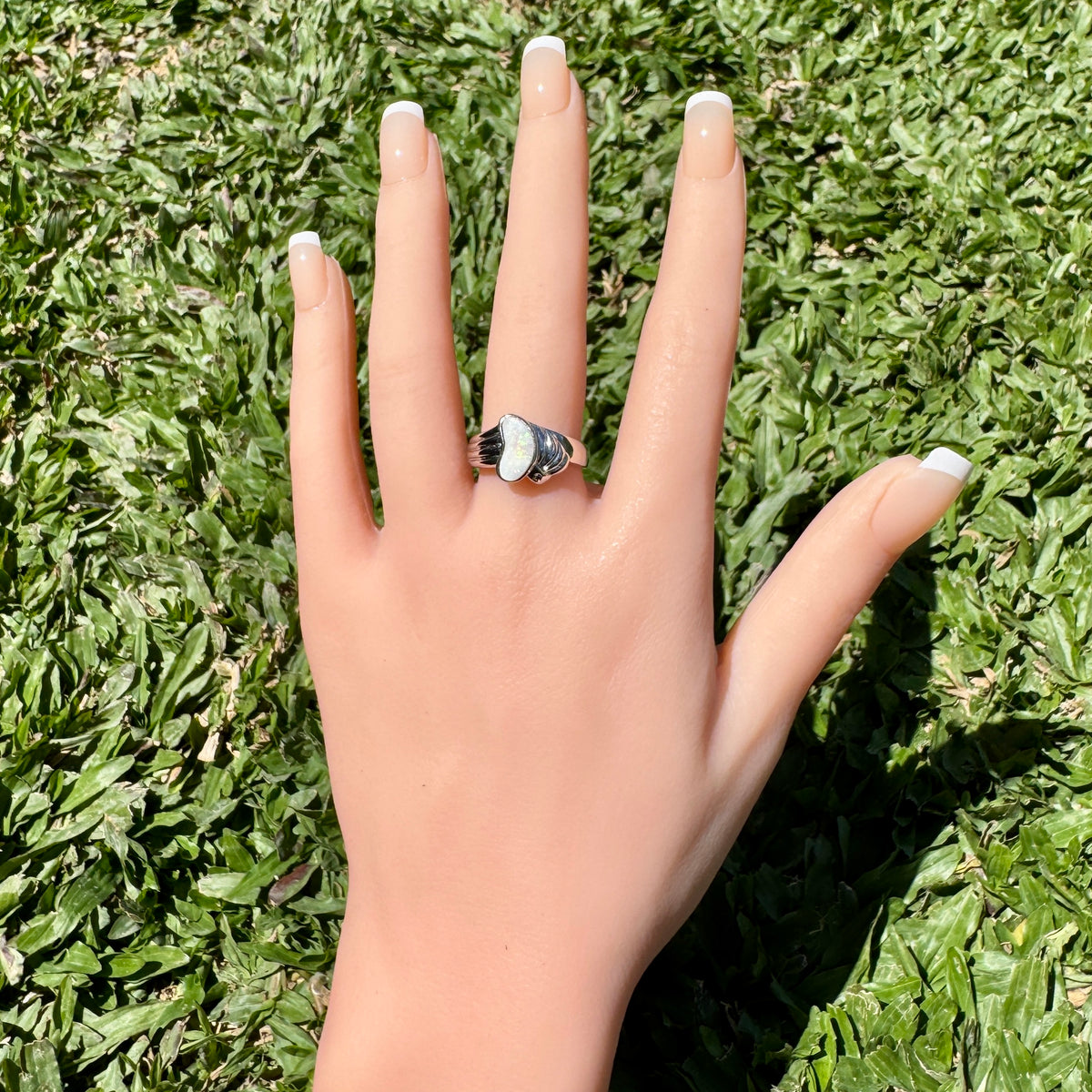 1ct Coober Pedy Opal Ring ~ 'Walhalla Firelight' | 925 Sterling Silver | Solid Australian Opal