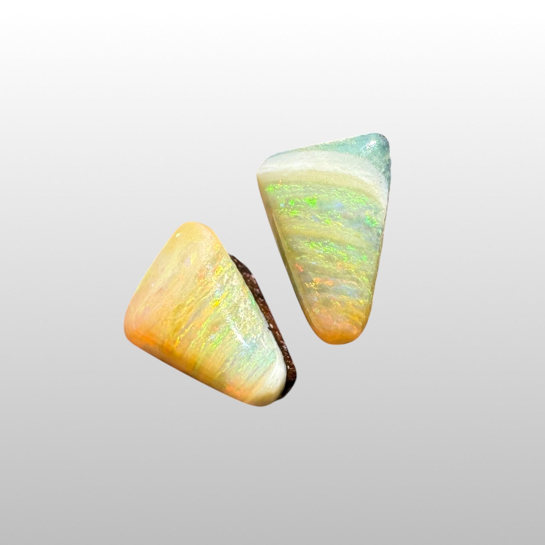 1.2ct Queensland Boulder Opal matched pair | Solid Australian Opal | Hand-Cut