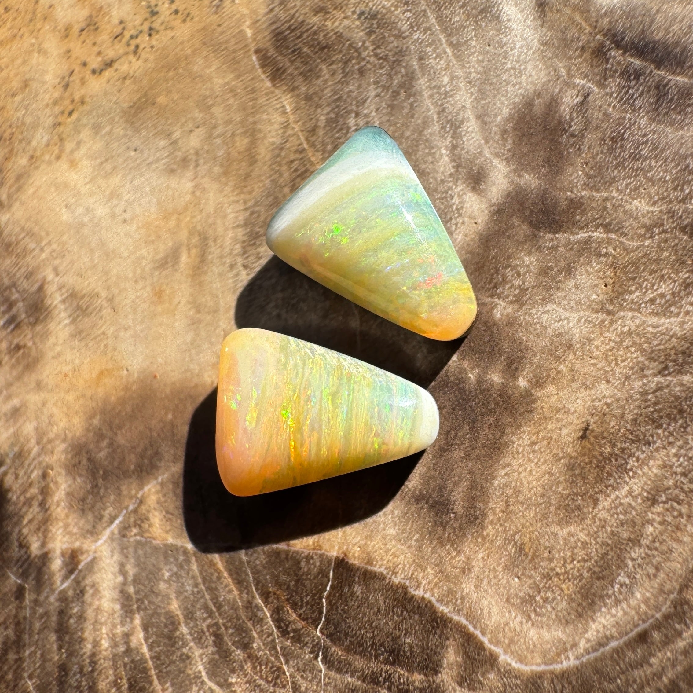 1.2ct Queensland Boulder Opal matched pair | Solid Australian Opal | Hand-Cut