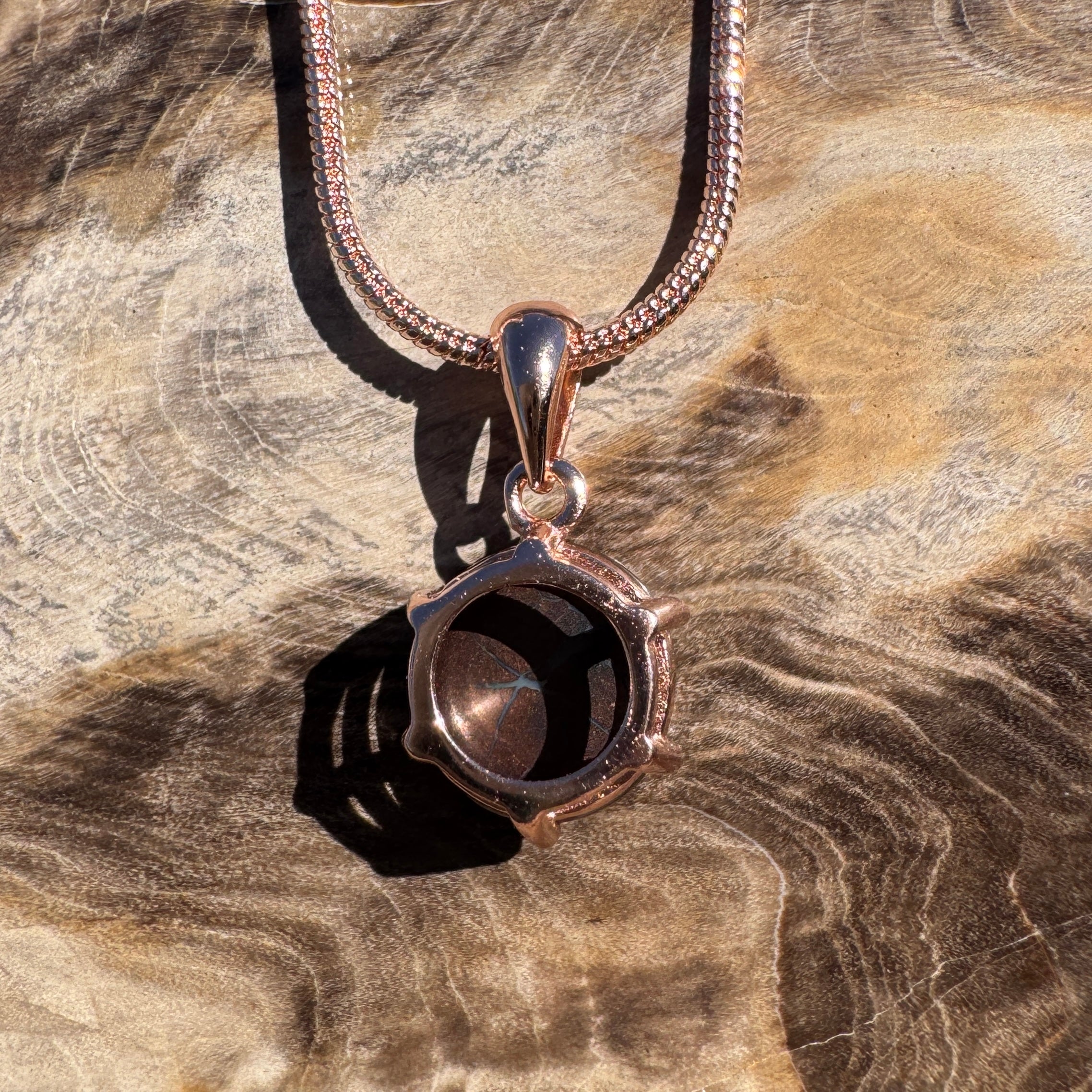1.6ct Queensland Opal Pendant Necklace ~ 'Coffs Coast Green' | Rose Gold Coated 925 Sterling Silver | Solid Australian Opal