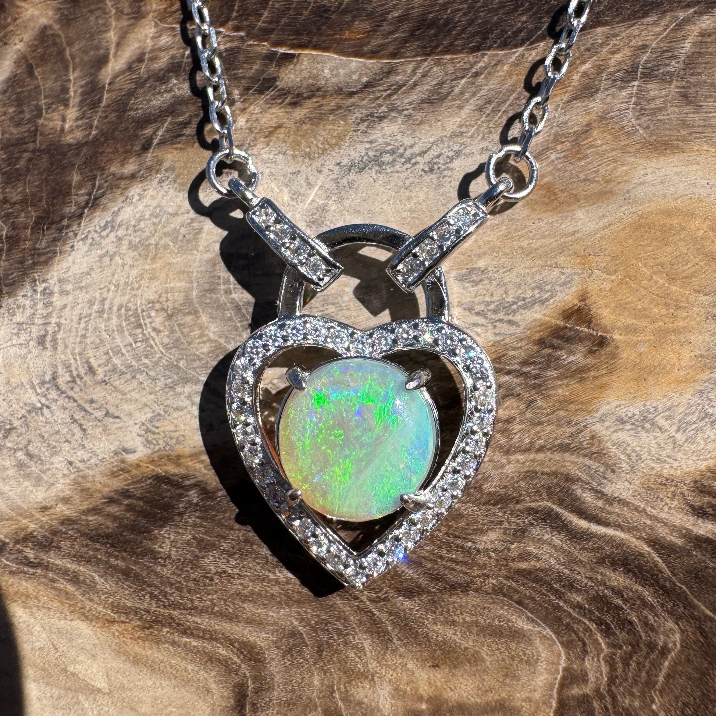 1ct Lightning Ridge Opal Pendant Necklace ~ 'Magnetic Island Blue' | 925 Sterling Silver | Solid Australian Opal