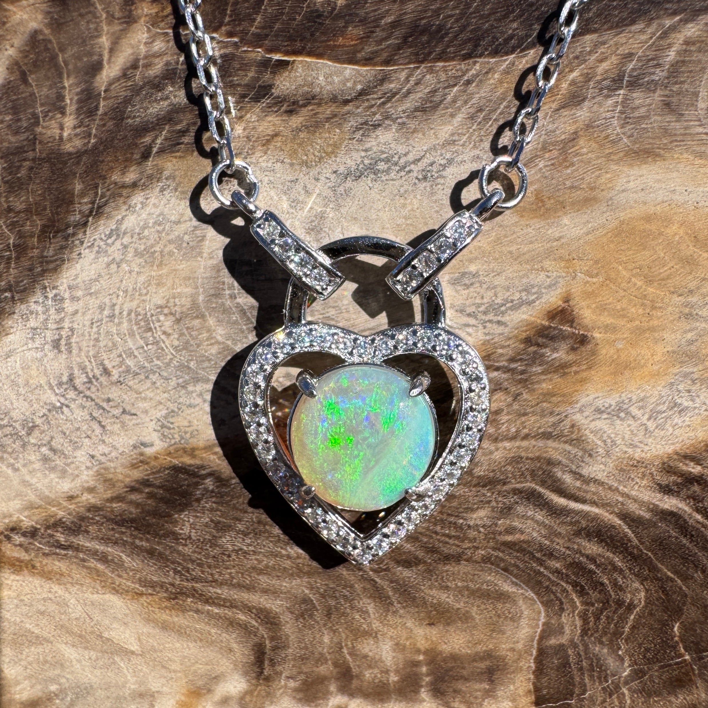 1ct Lightning Ridge Opal Pendant Necklace ~ 'Magnetic Island Blue' | 925 Sterling Silver | Solid Australian Opal