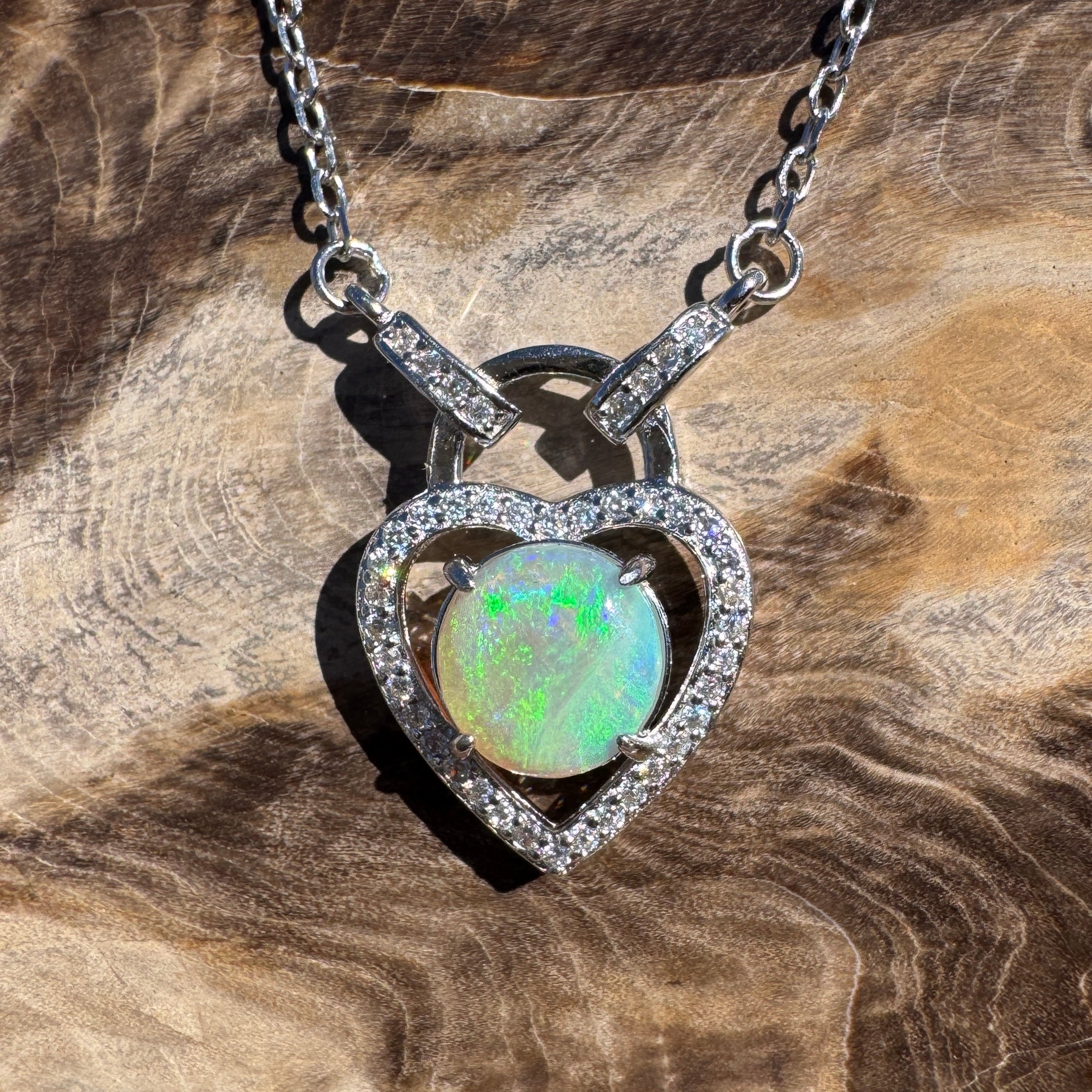 1ct Lightning Ridge Opal Pendant Necklace ~ 'Magnetic Island Blue' | 925 Sterling Silver | Solid Australian Opal