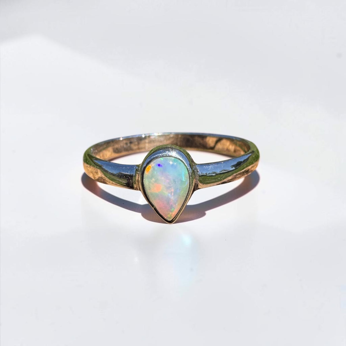 0.5ct Lightning Ridge Opal Ring ~ 'Cann River Blue' | 925 Sterling Silver | Solid Australian Opal
