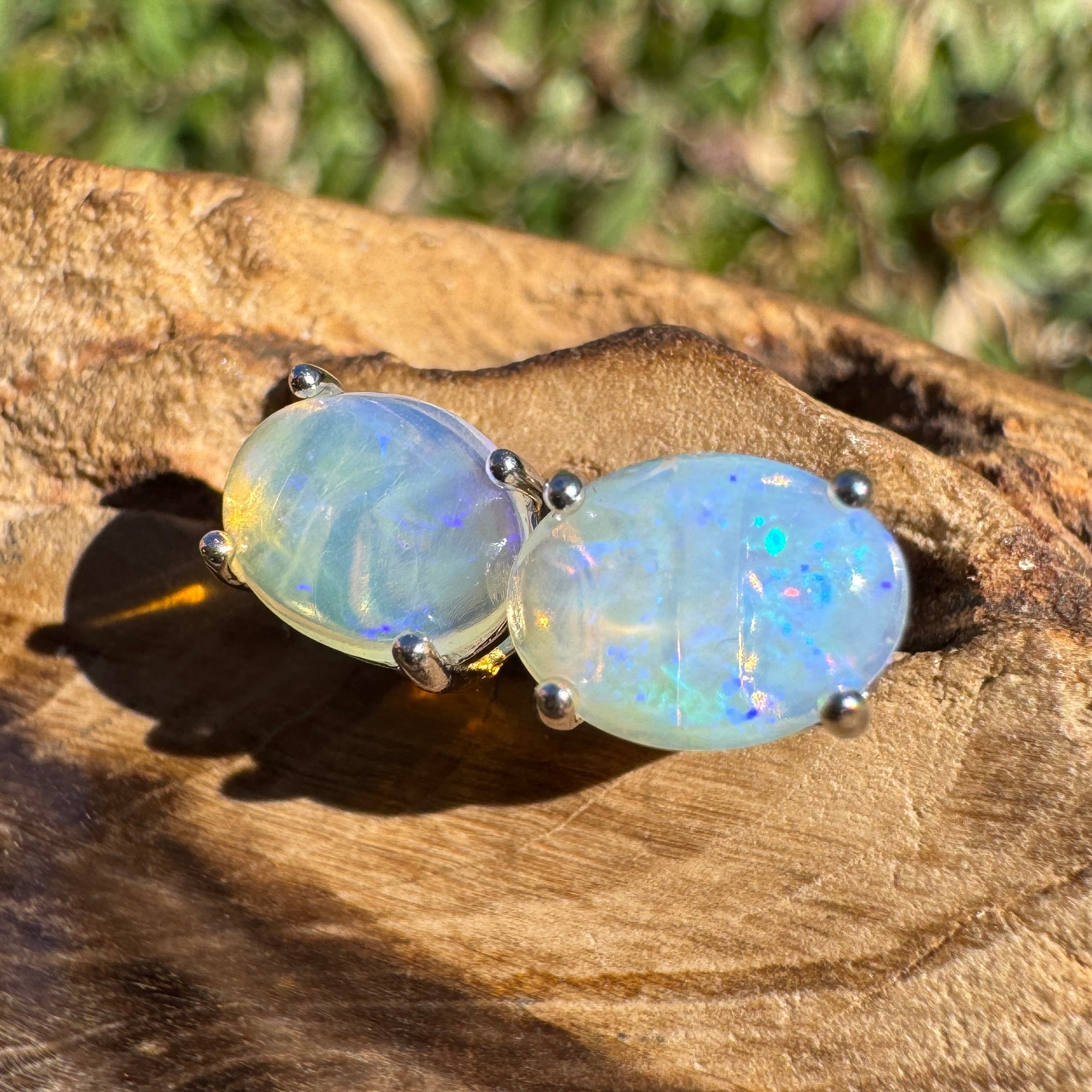 1ct Lightning Ridge Opal Earrings ~ 'Lord Howe Drops' | 925 Sterling Silver | Solid Australian Opal