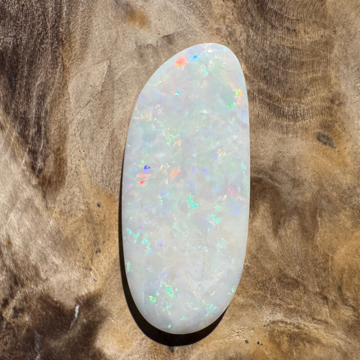 4.1ct Coober Pedy White Opal | Solid Australian Opal | Hand-Cut