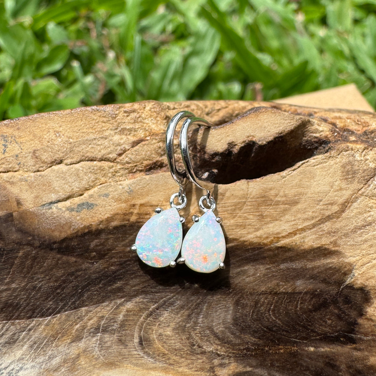 1.2ct Coober Pedy Opal Hook Earrings ~ 'Mitchell Falls Drops' | 925 Sterling Silver | Solid Australian Opal