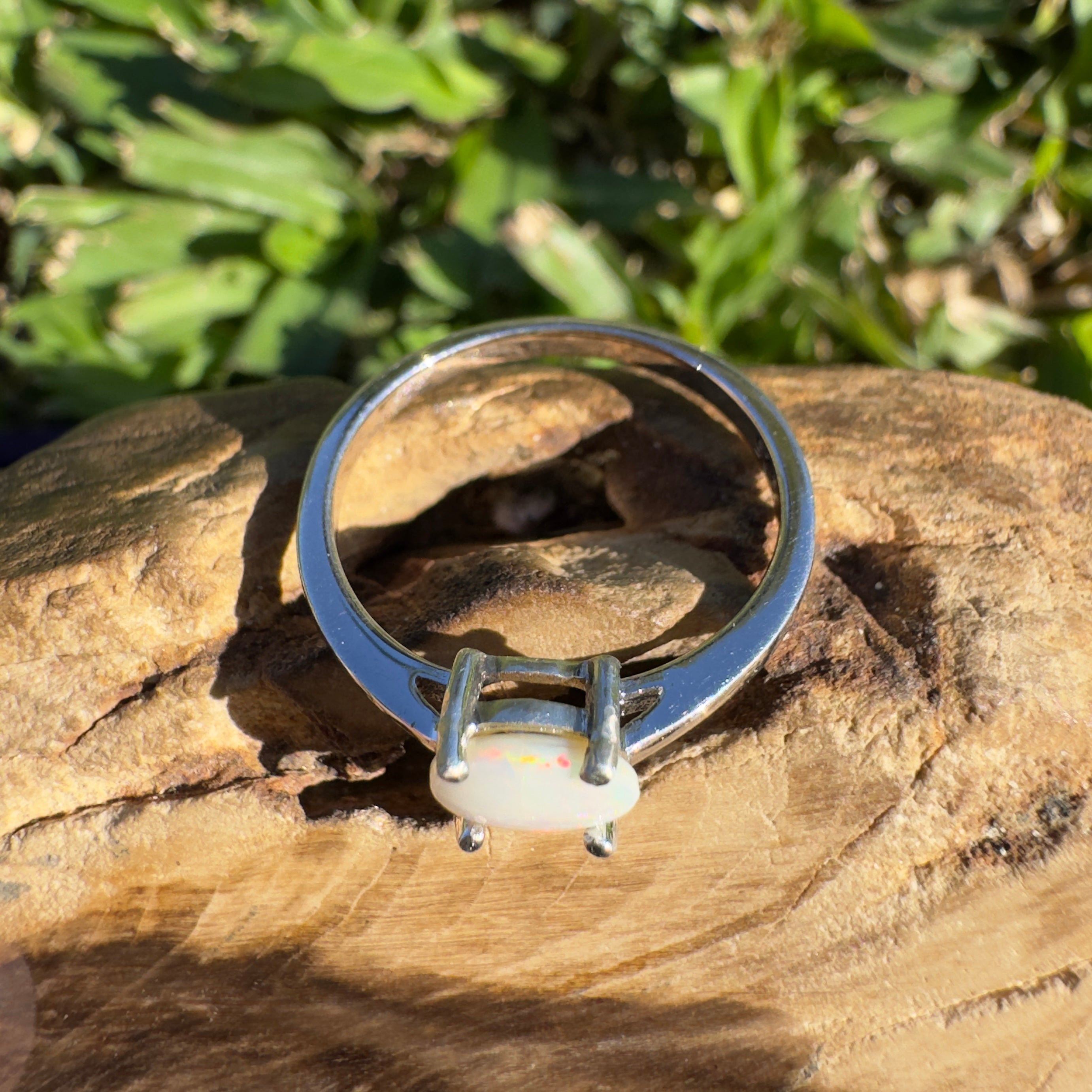 0.4ct Coober Pedy Opal Ring ~ 'Rottnest Sunset' | 925 Sterling Silver | Solid Australian Opal