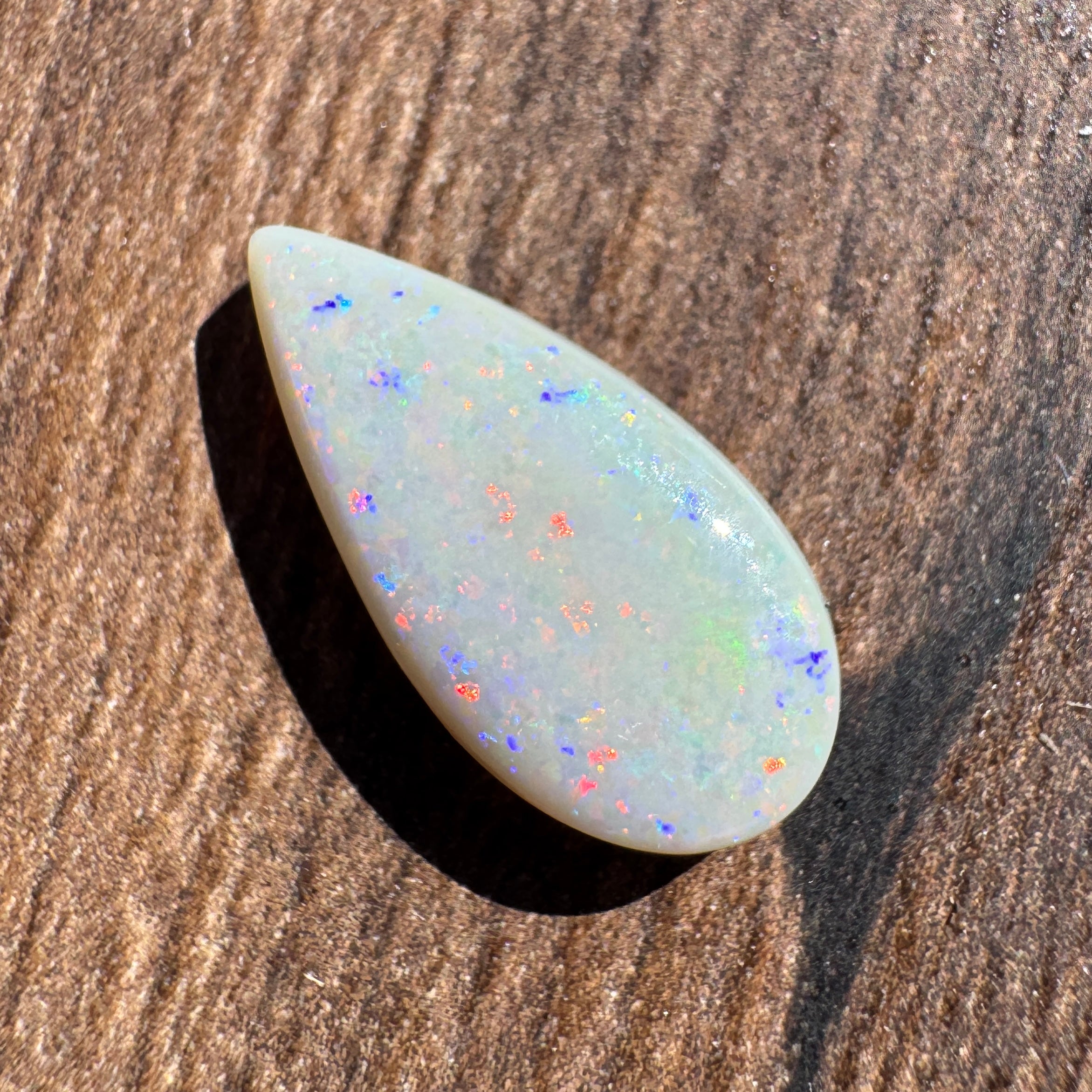 3.8ct Lightning Ridge White Opal | Solid Australian Opal | Hand-Cut