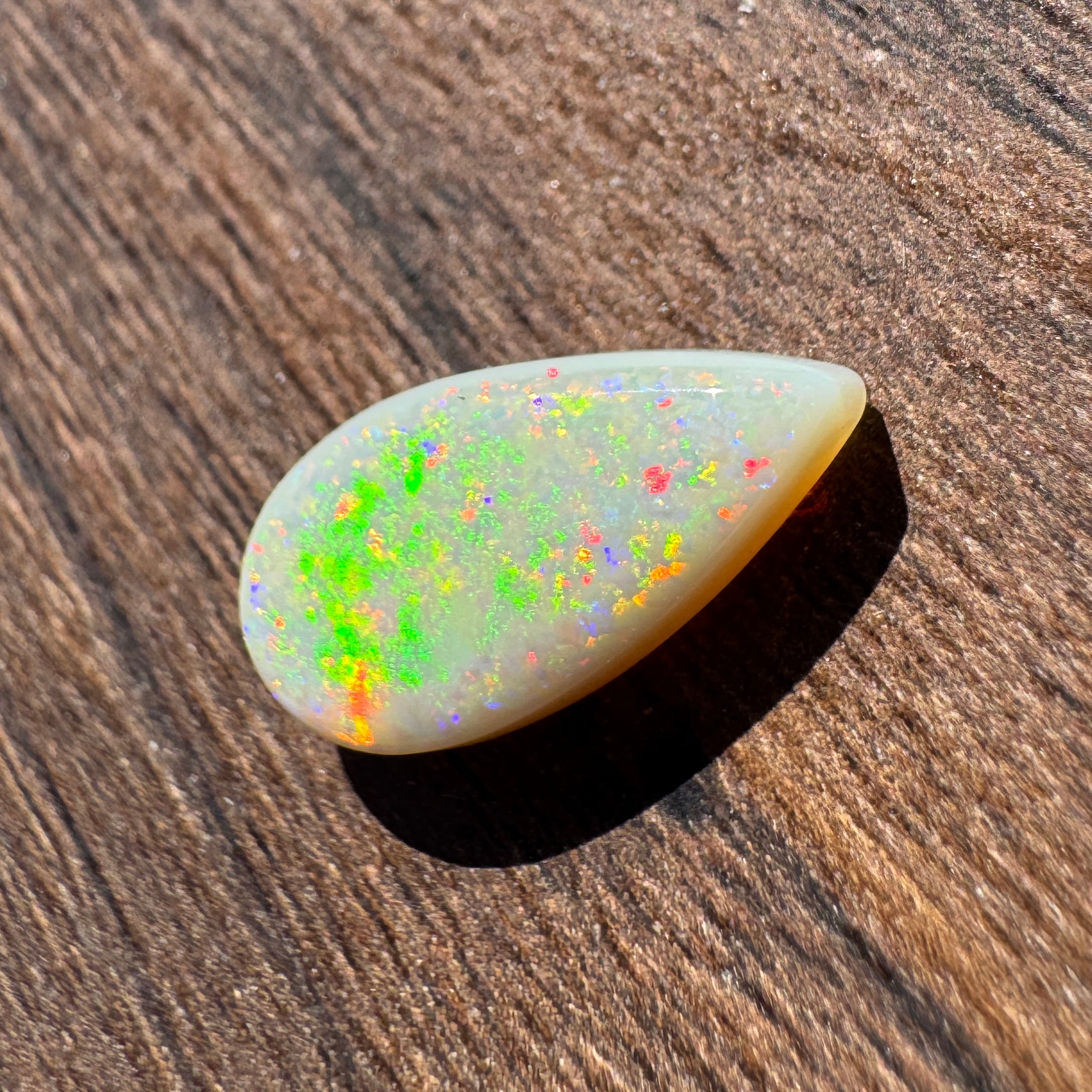 3.8ct Lightning Ridge White Opal | Solid Australian Opal | Hand-Cut