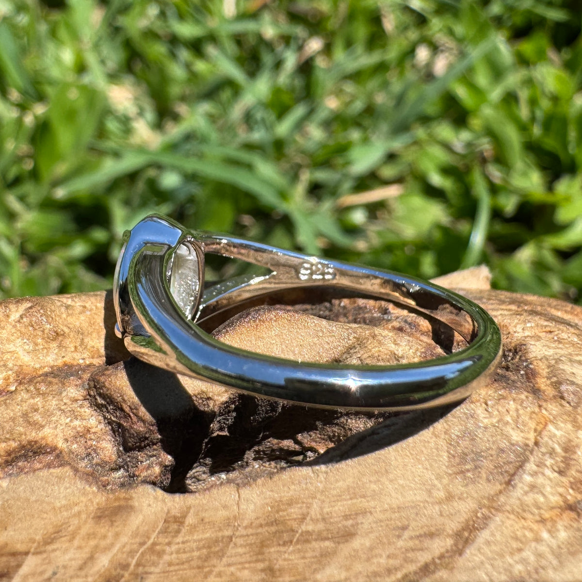 0.7ct Coober Pedy Opal Ring ~ 'Wolfe Creek Firelight' | 925 Sterling Silver | Solid Australian Opal