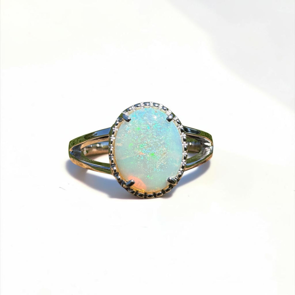 1.4ct Coober Pedy Opal Ring ~ 'Honeycomb Gorge Glow' | 925 Sterling Silver | Solid Australian Opal