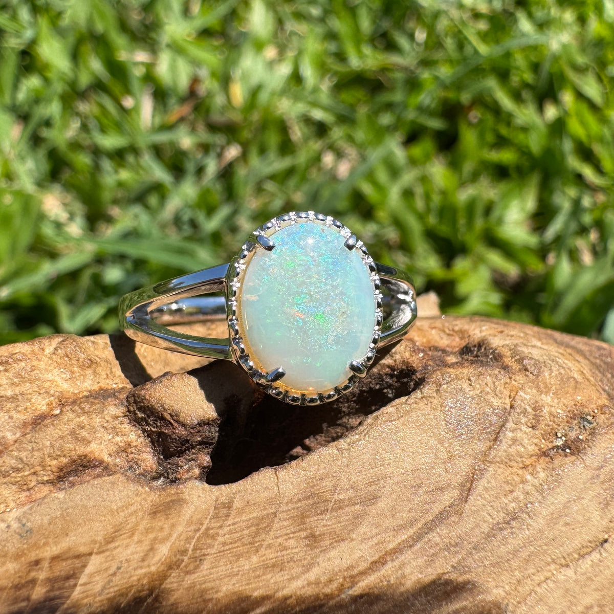 1.4ct Coober Pedy Opal Ring ~ 'Honeycomb Gorge Glow' | 925 Sterling Silver | Solid Australian Opal