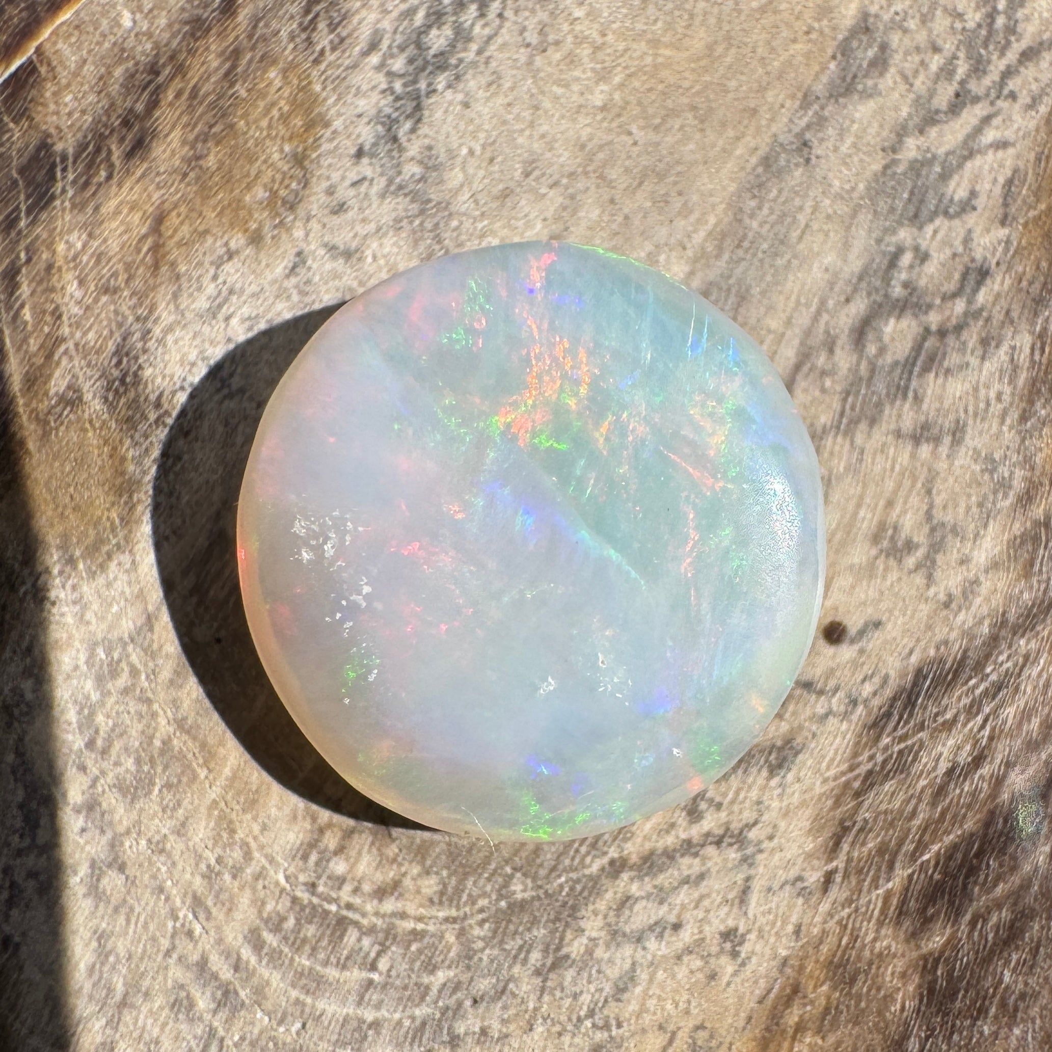 2.3ct Lightning Ridge Round Opal | Solid Australian Opal | Hand-Cut