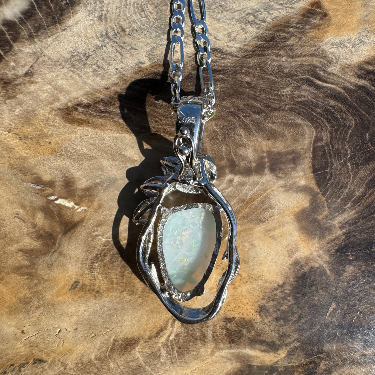 2.8ct Coober Pedy Opal Pendant Necklace ~ 'Kings Canyon Colour' | 925 Sterling Silver | Solid Australian Opal