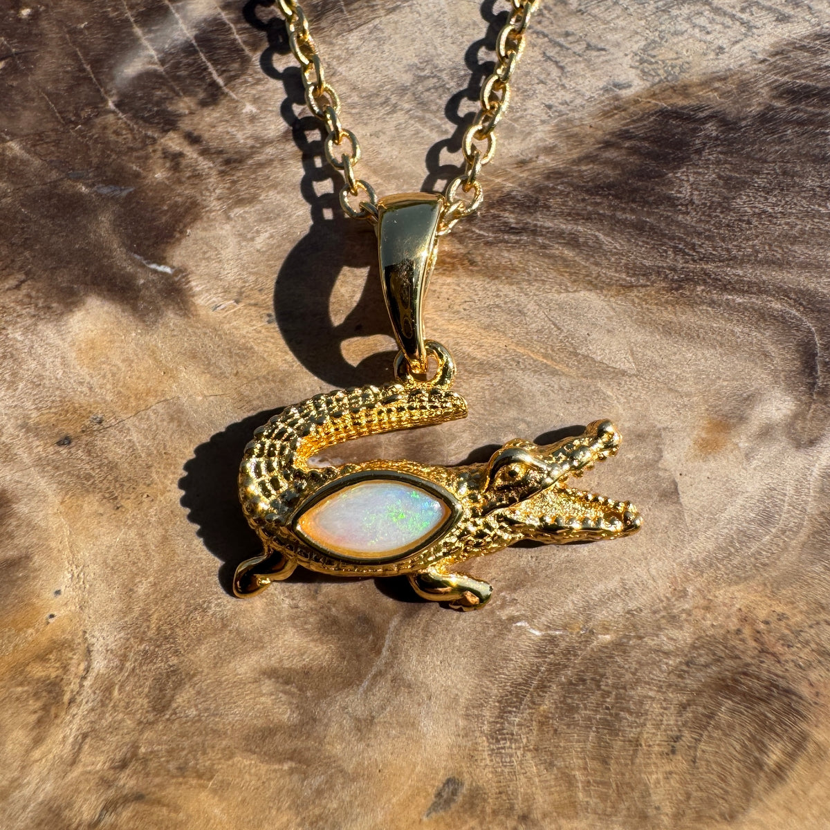 0.3ct Coober Pedy Opal Emu Pendant Necklace ~ 'Emu Plains' | 925 Sterling Silver | Solid Australian Opal