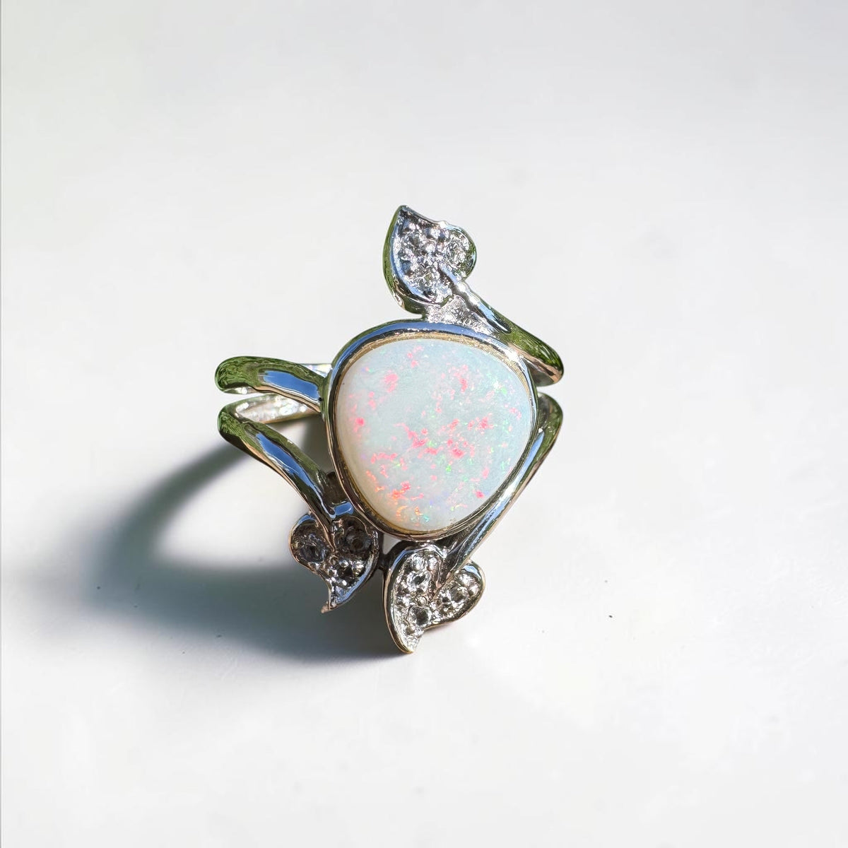 2ct Coober Pedy Opal Ring ~ 'Alice Springs Colour' | 925 Sterling Silver | Solid Australian Opal