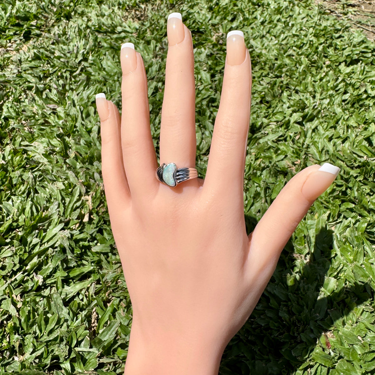 1ct Coober Pedy Opal Ring ~ 'Katoomba Colour' | 925 Sterling Silver | Solid Australian Opal