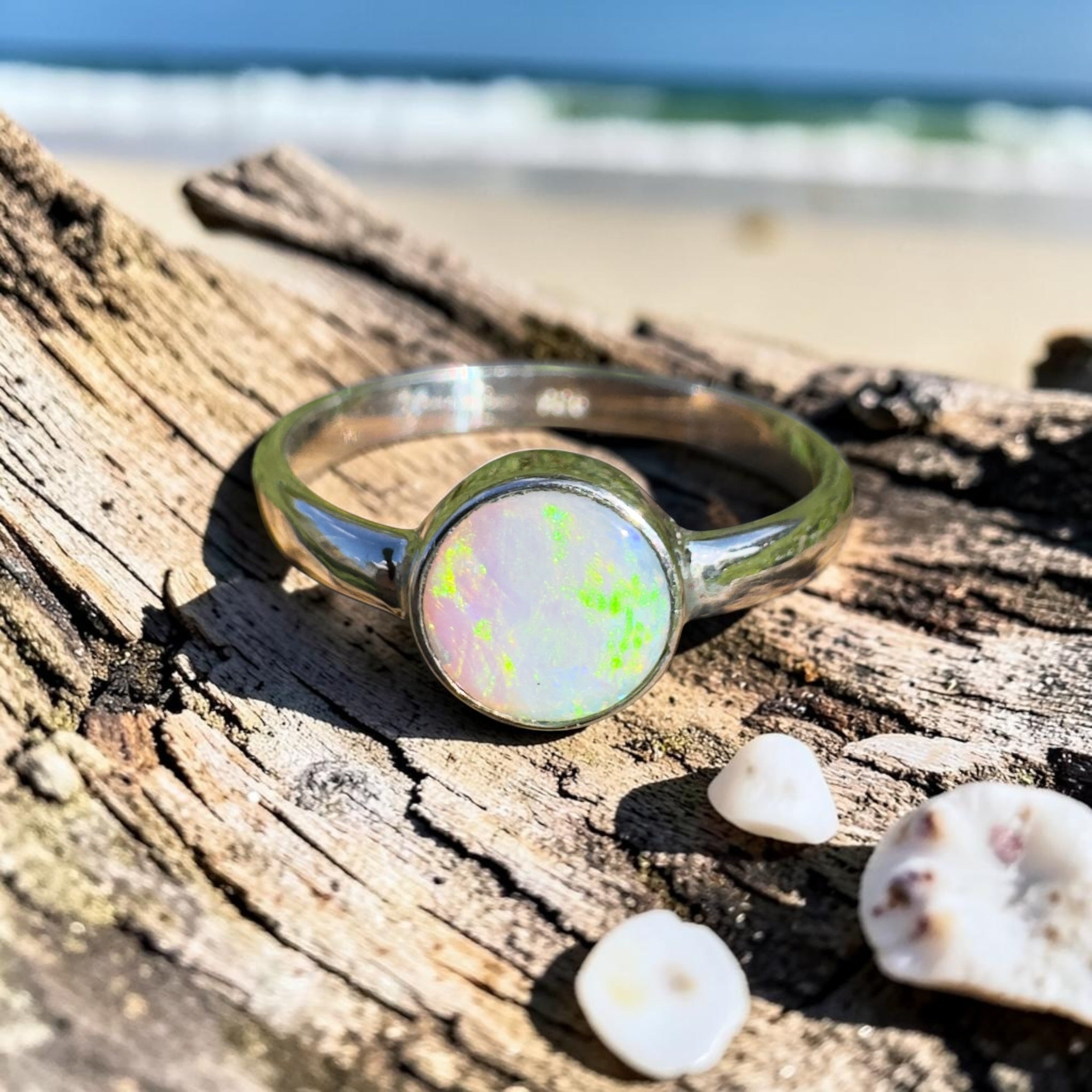 1.3ct Lightning Ridge Opal Ring ~ 'Cradle Mountain Glow' | 925 Sterling Silver | Solid Australian Opal