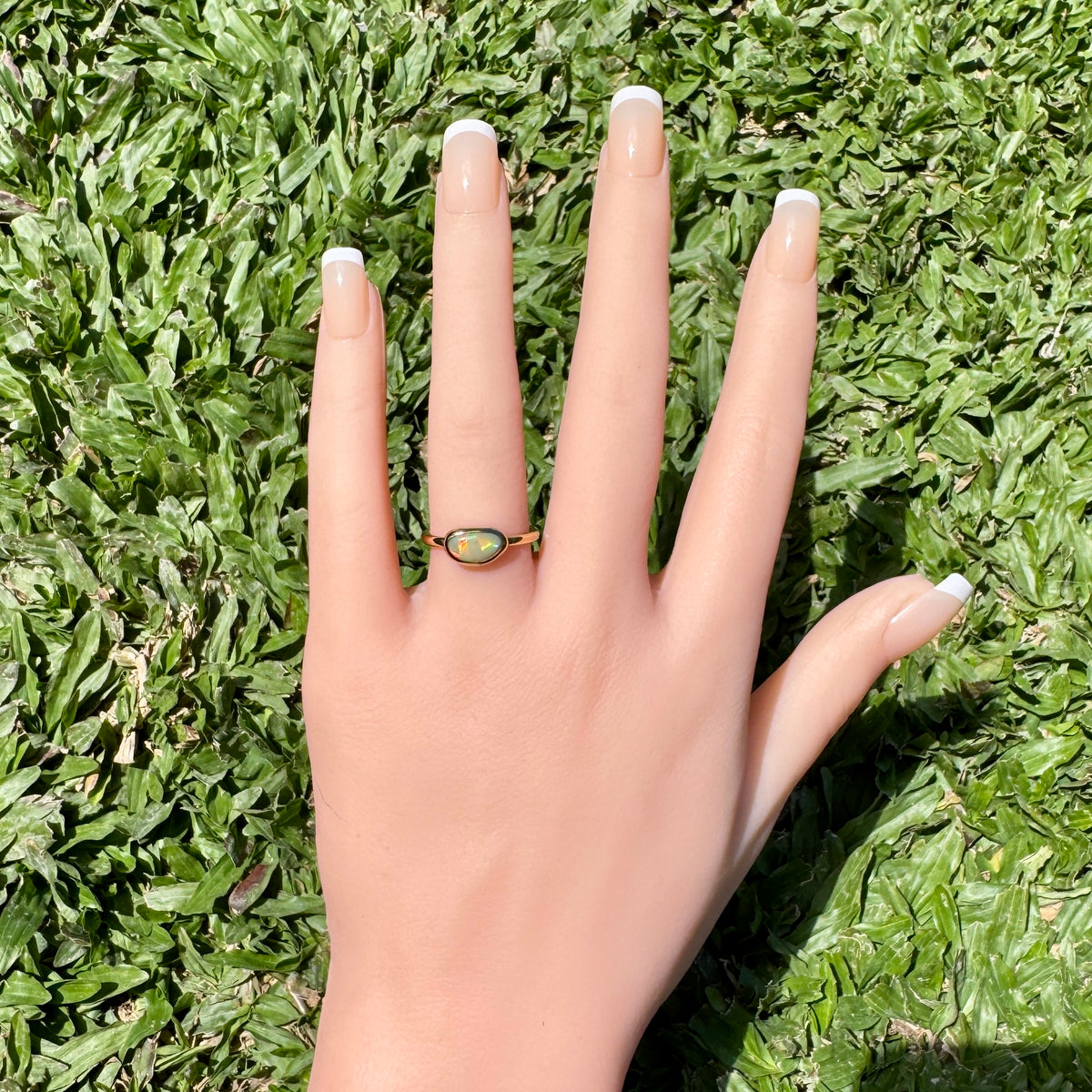 1ct Lightning Ridge Opal Ring ~ 'Kings Canyon Blaze' | 9ct Yellow Gold | Solid Australian Opal
