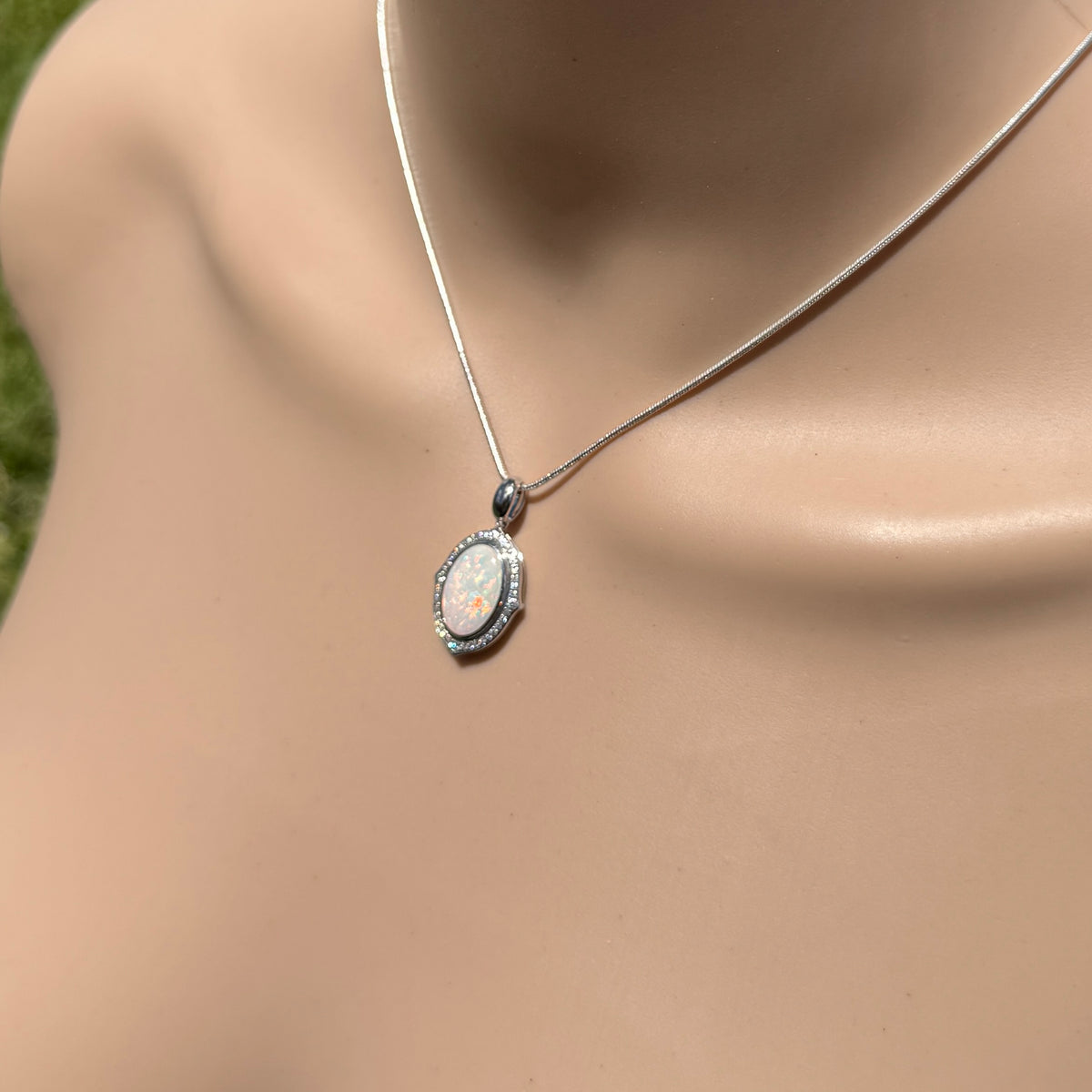 2.2ct Coober Pedy Opal Pendant Necklace ~ 'Lorne Coast Glow' | 925 Sterling Silver | Solid Australian Opal