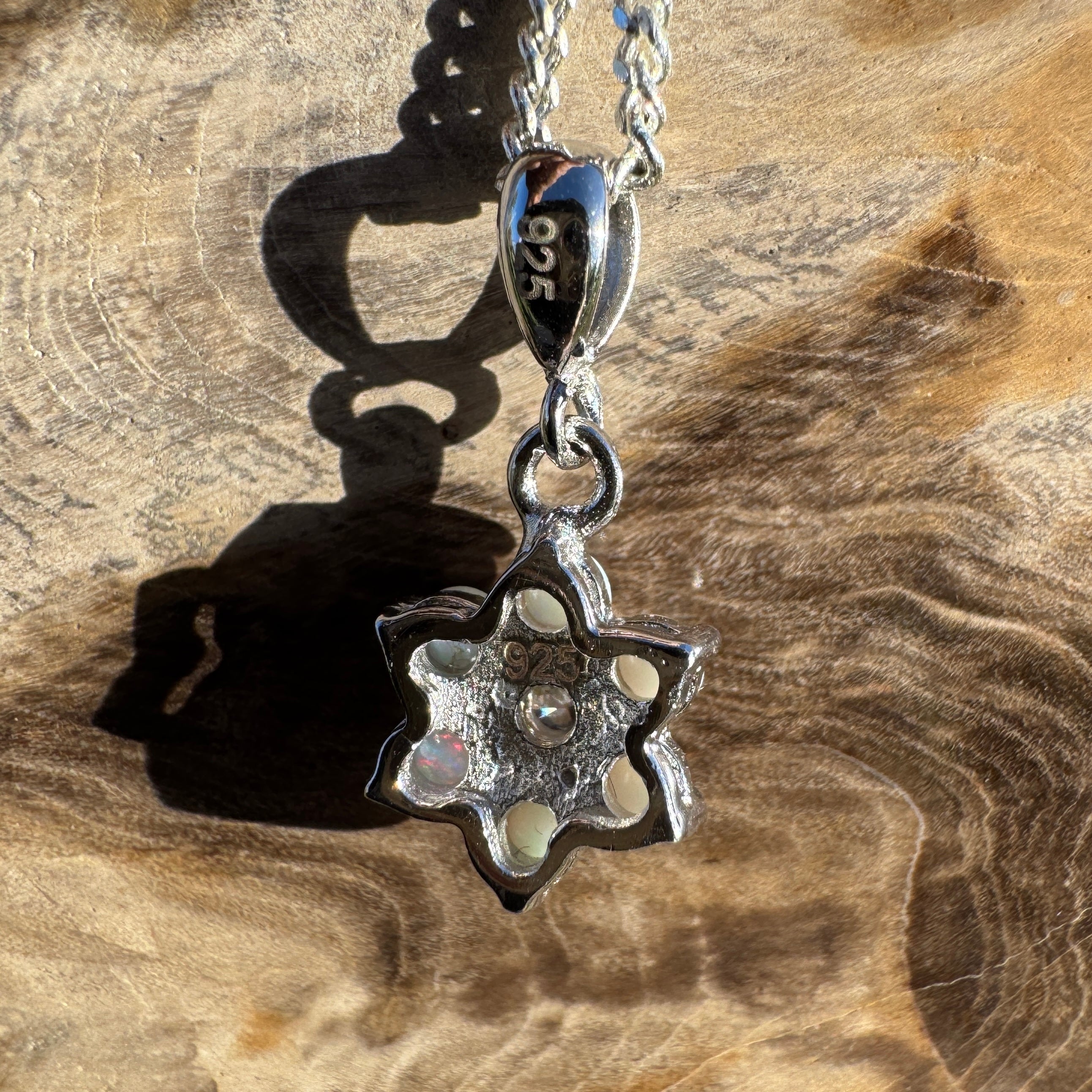 1.2ct Coober Pedy Opal Pendant Necklace ~ 'Orroroo Sunrise' | 925 Sterling Silver | Solid Australian Opal