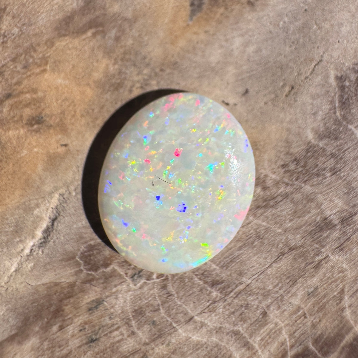 1.5ct Coober Pedy White Opal | Solid Australian Opal | Hand-Cut