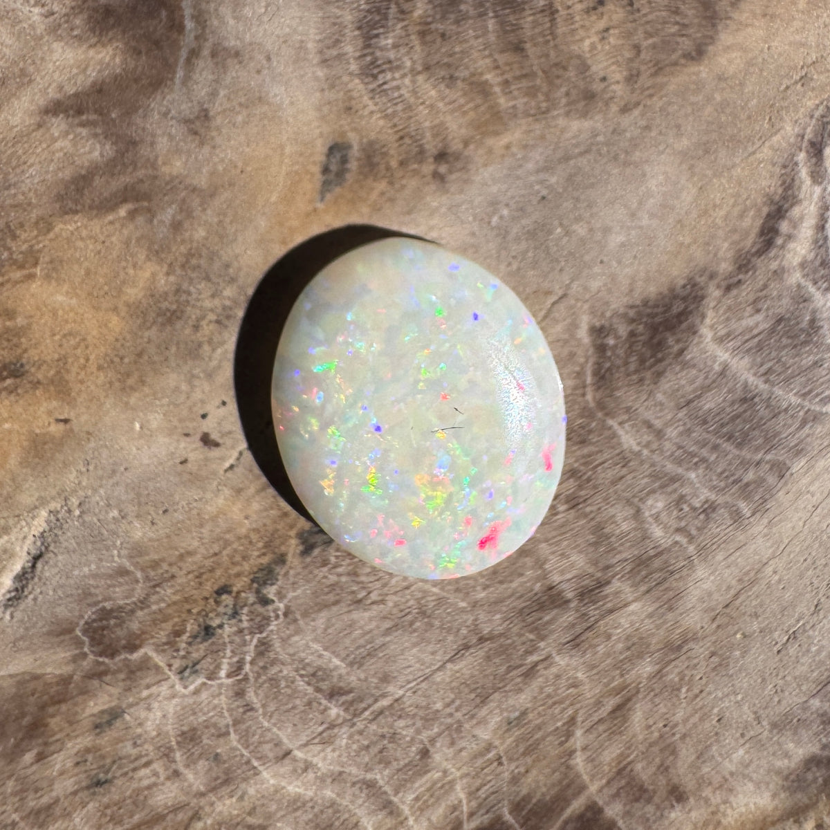 1.5ct Coober Pedy White Opal | Solid Australian Opal | Hand-Cut