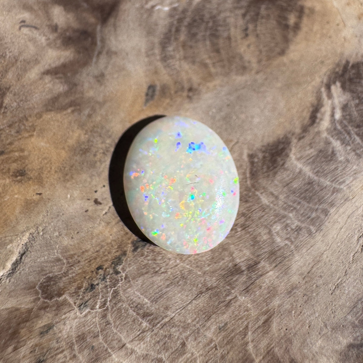 1.5ct Coober Pedy White Opal | Solid Australian Opal | Hand-Cut