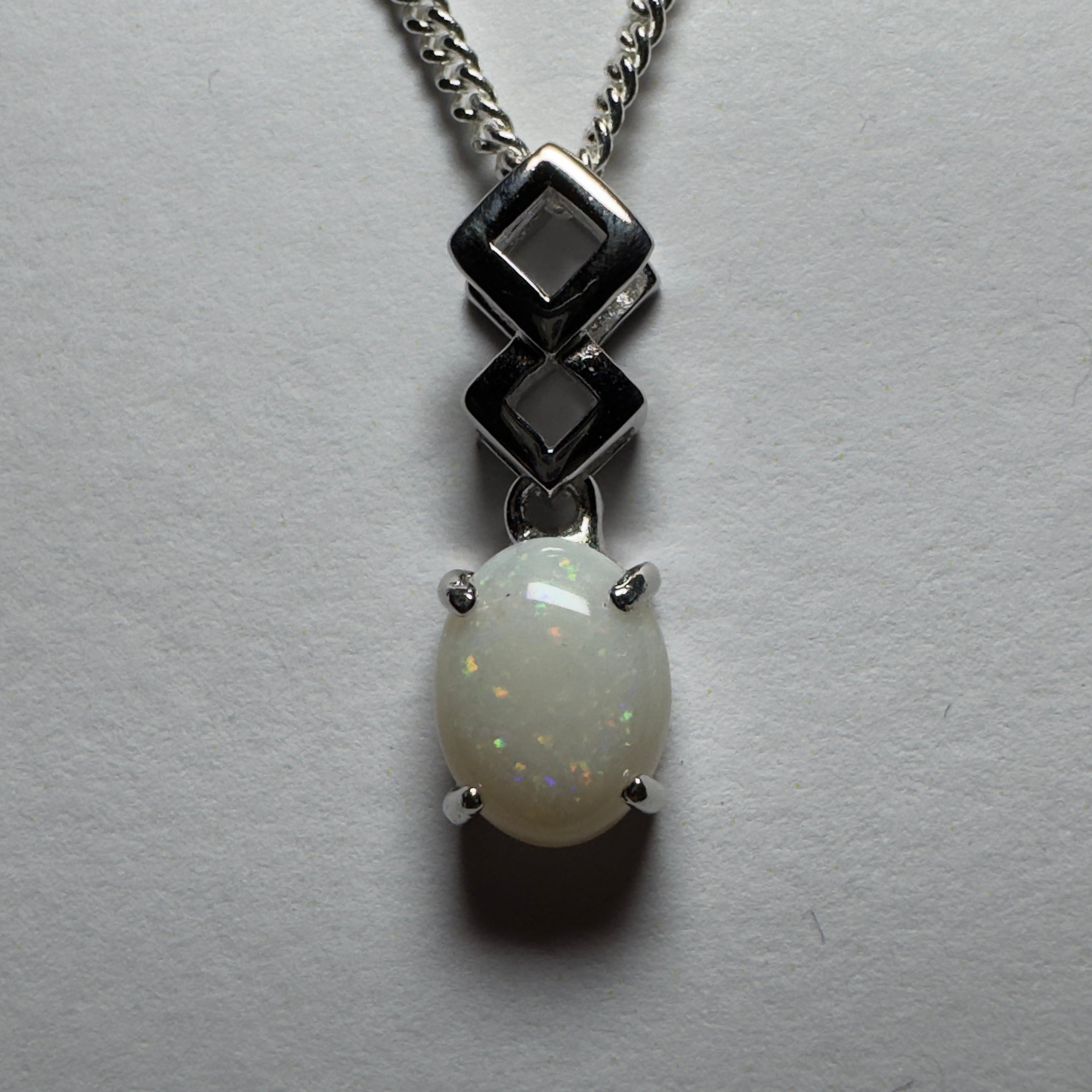 Whitehaven Wonder ~ 1.2ct Coober Pedy Opal 925 Silver Pendant