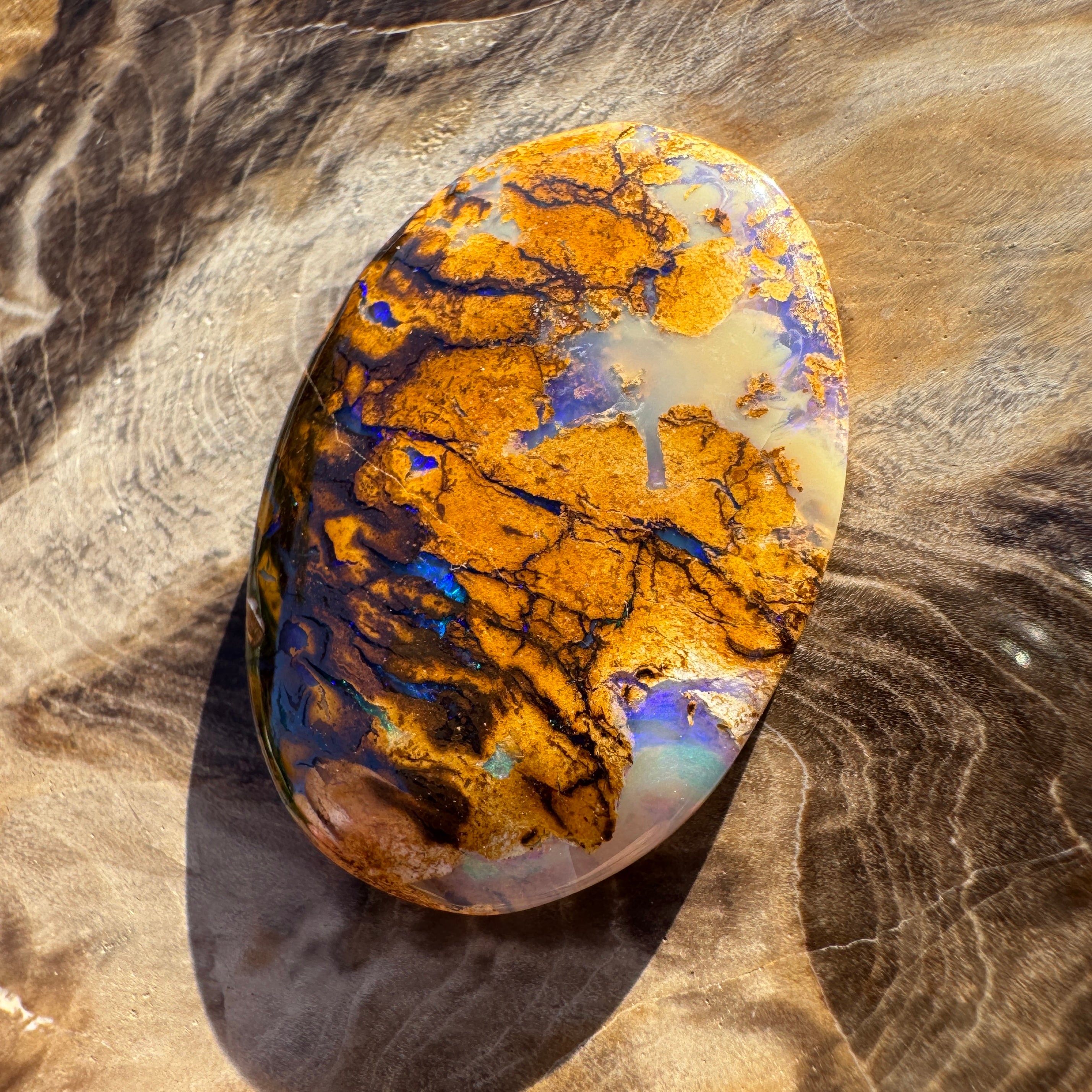 21.1ct Queensland Boulder Opal | Solid Australian Opal | Hand-Cut