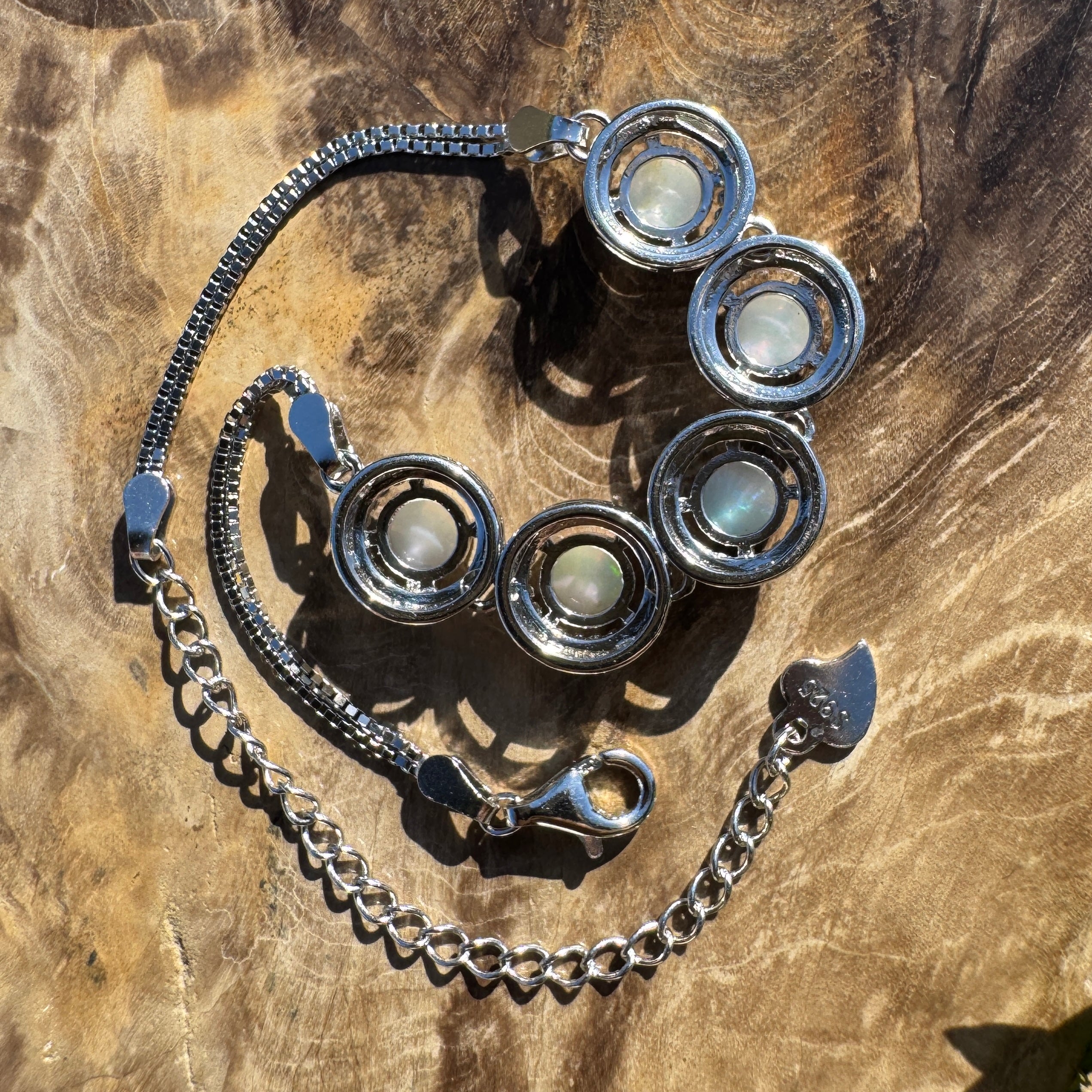 Great Sandy Drift - 1.5ct Coober Pedy Opal 925 Silver Bracelet