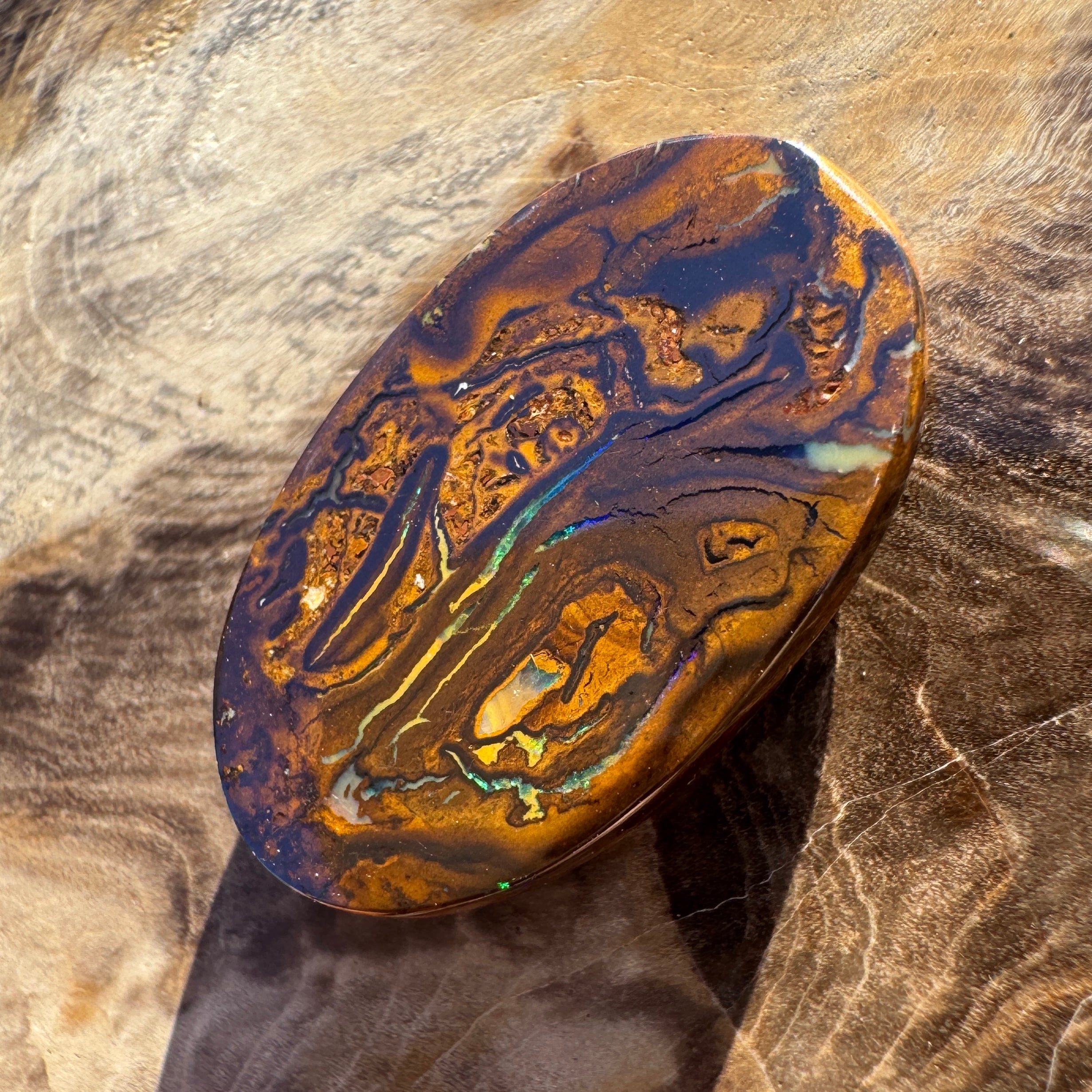 17.4ct Queensland Boulder Opal | Solid Australian Opal | Hand-Cut