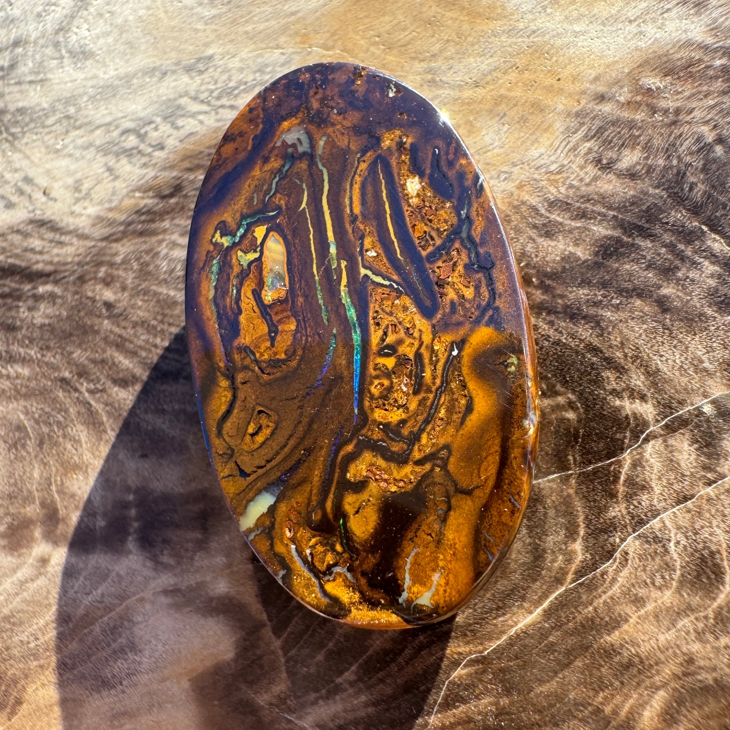 17.4ct Queensland Boulder Opal | Solid Australian Opal | Hand-Cut