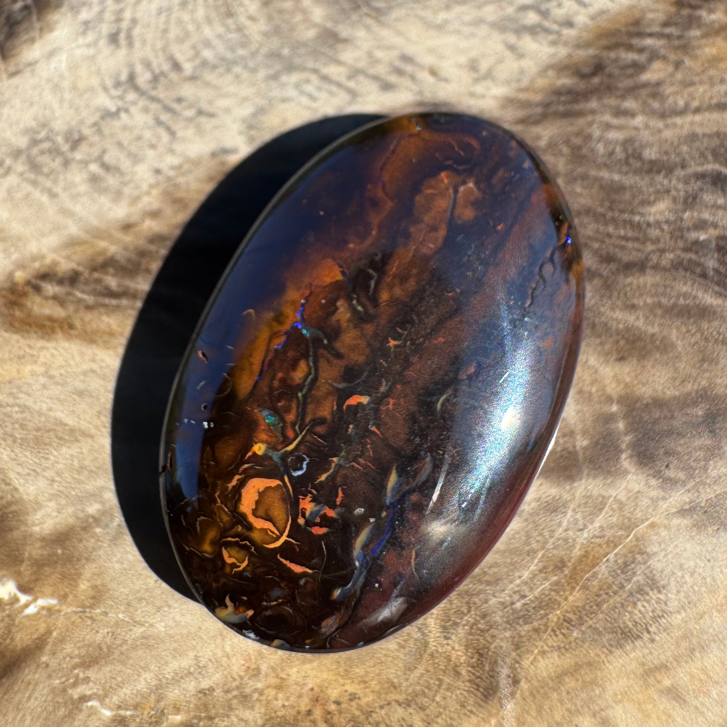 19ct Queensland Boulder Opal | Solid Australian Opal | Hand-Cut