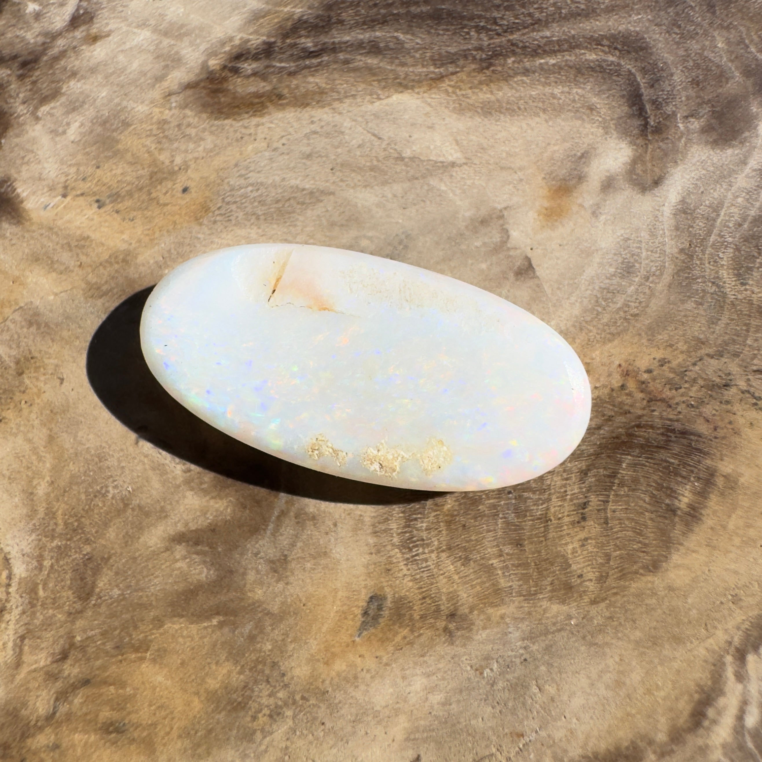 4ct Coober Pedy White Opal | Solid Australian Opal