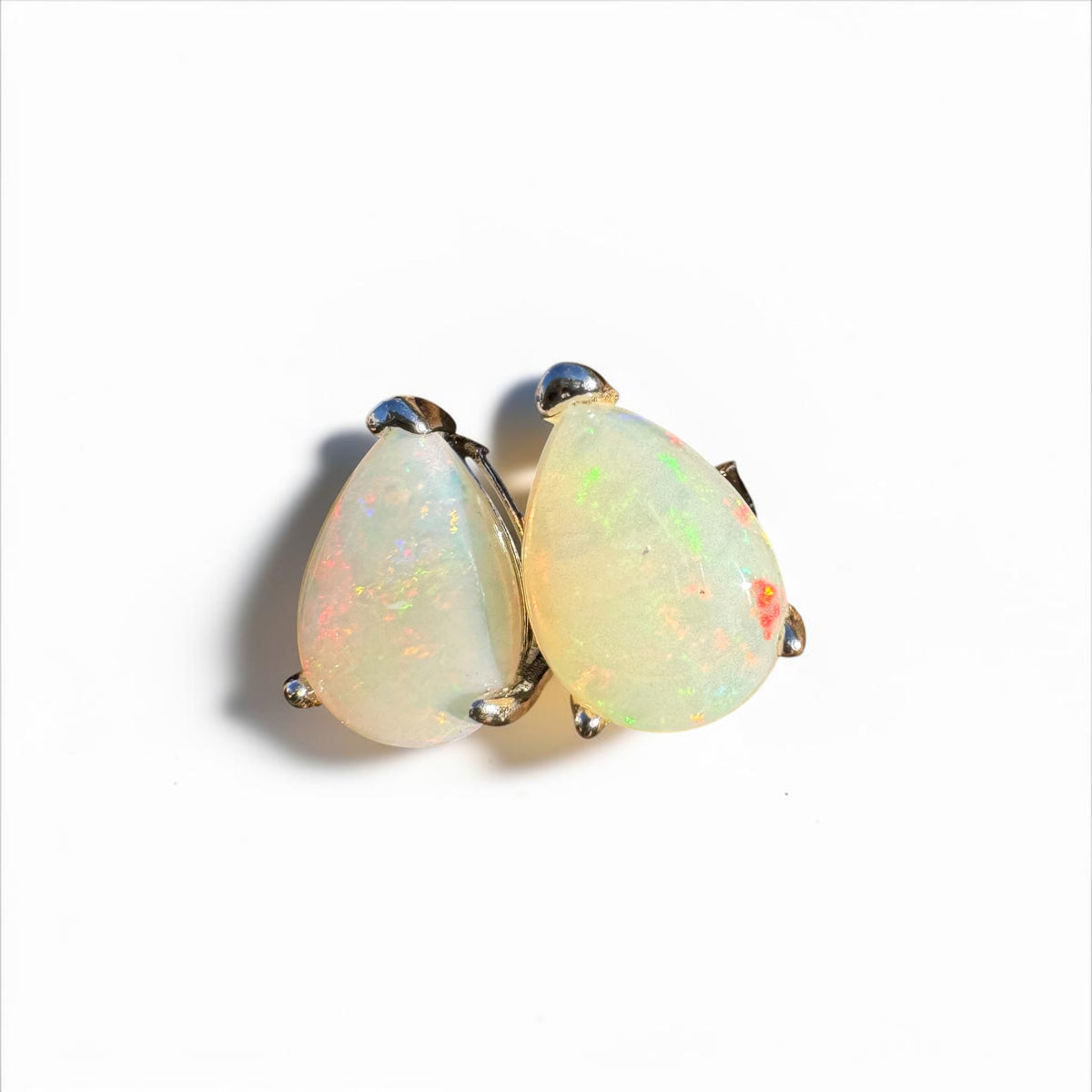 1.2ct Coober Pedy Opal Earrings ~ 'Walpole Sparkle' | 925 Sterling Silver | Solid Australian Opal