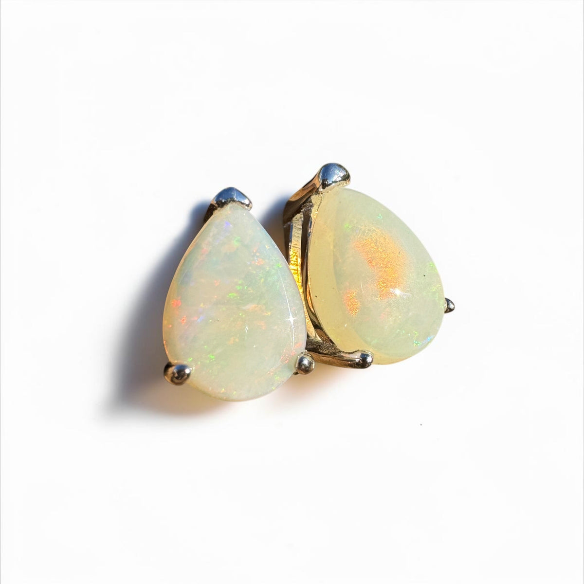 1.2ct Coober Pedy Opal Earrings ~ 'Walpole Sparkle' | 925 Sterling Silver | Solid Australian Opal