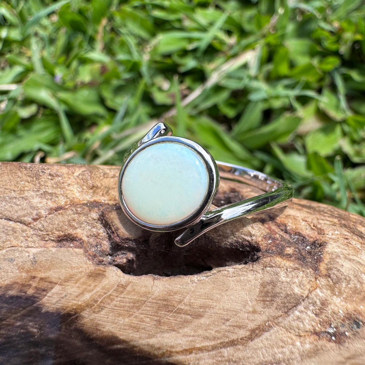1.1ct Coober Pedy Opal Ring ~ 'Manly Wave' | 925 Sterling Silver | Solid Australian Opal