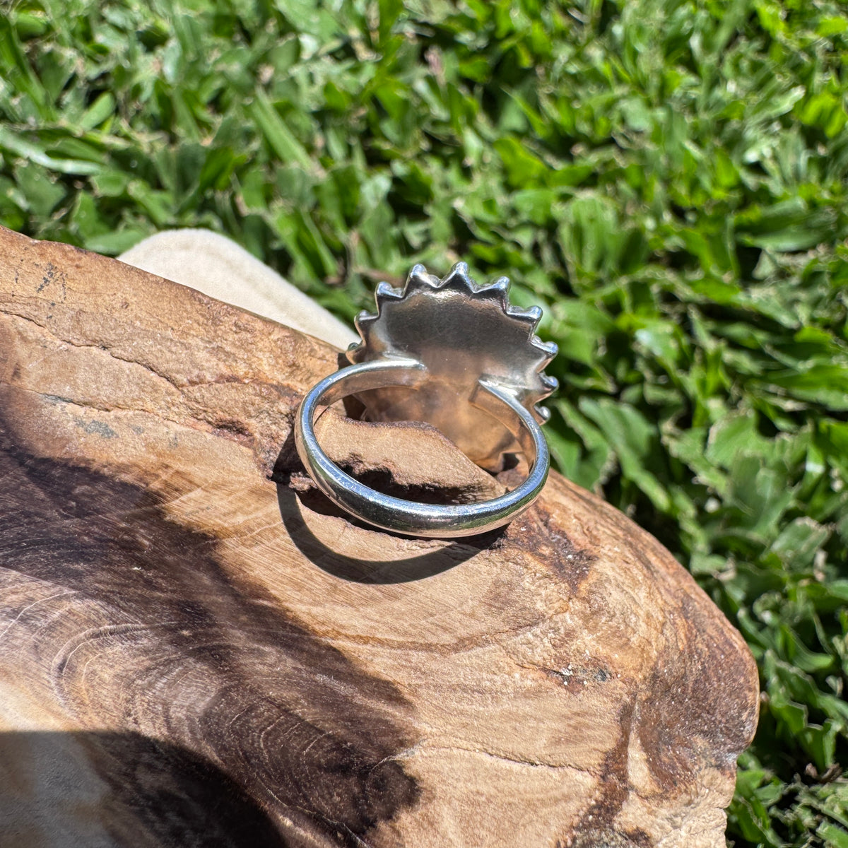 3.9ct Coober Pedy Opal Ring ~ 'Kings Canyon Spectrum' | 925 Sterling Silver | Solid Australian Opal