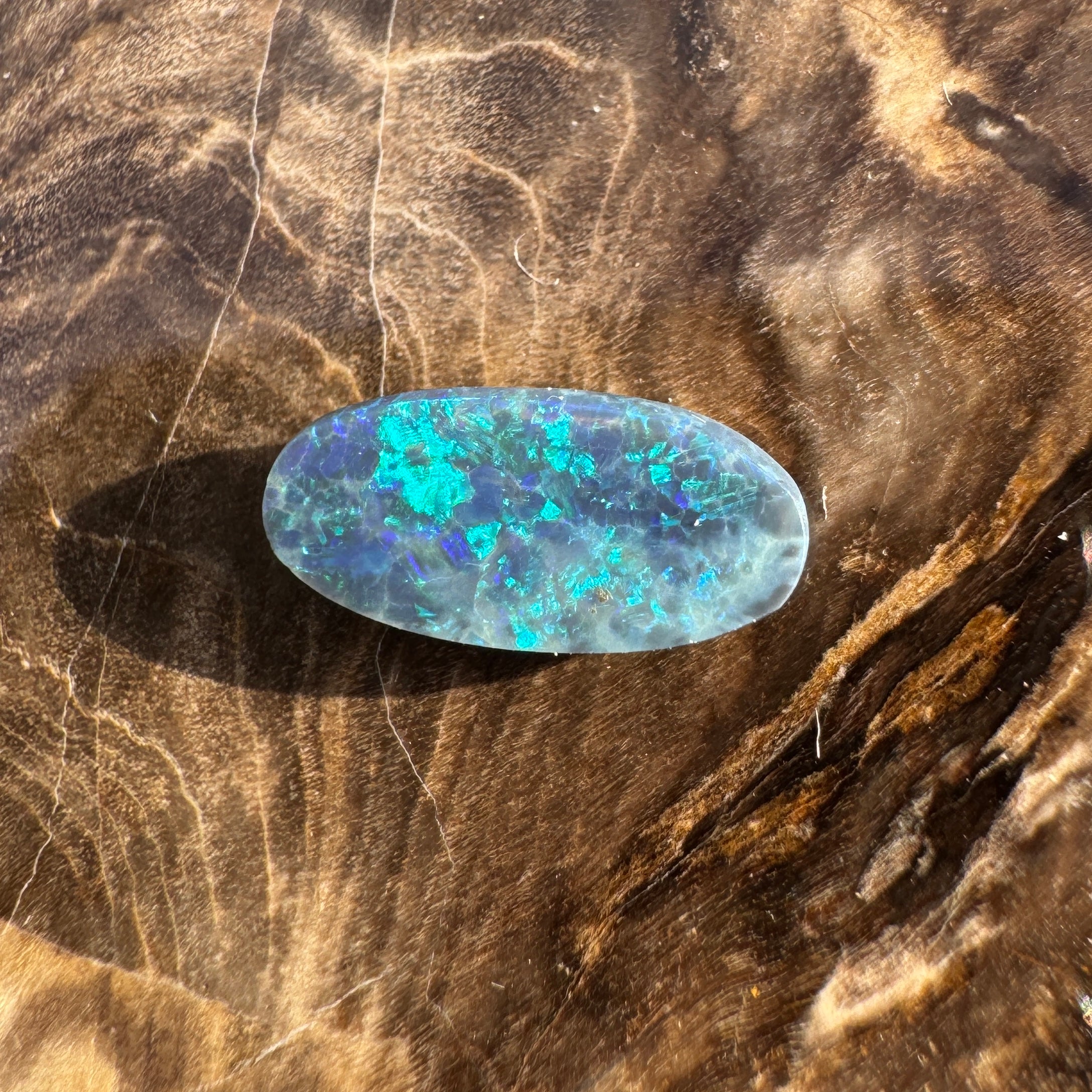 1ct Lightning Ridge Semi Black Opal | Solid Australian Opal | Hand-Cut