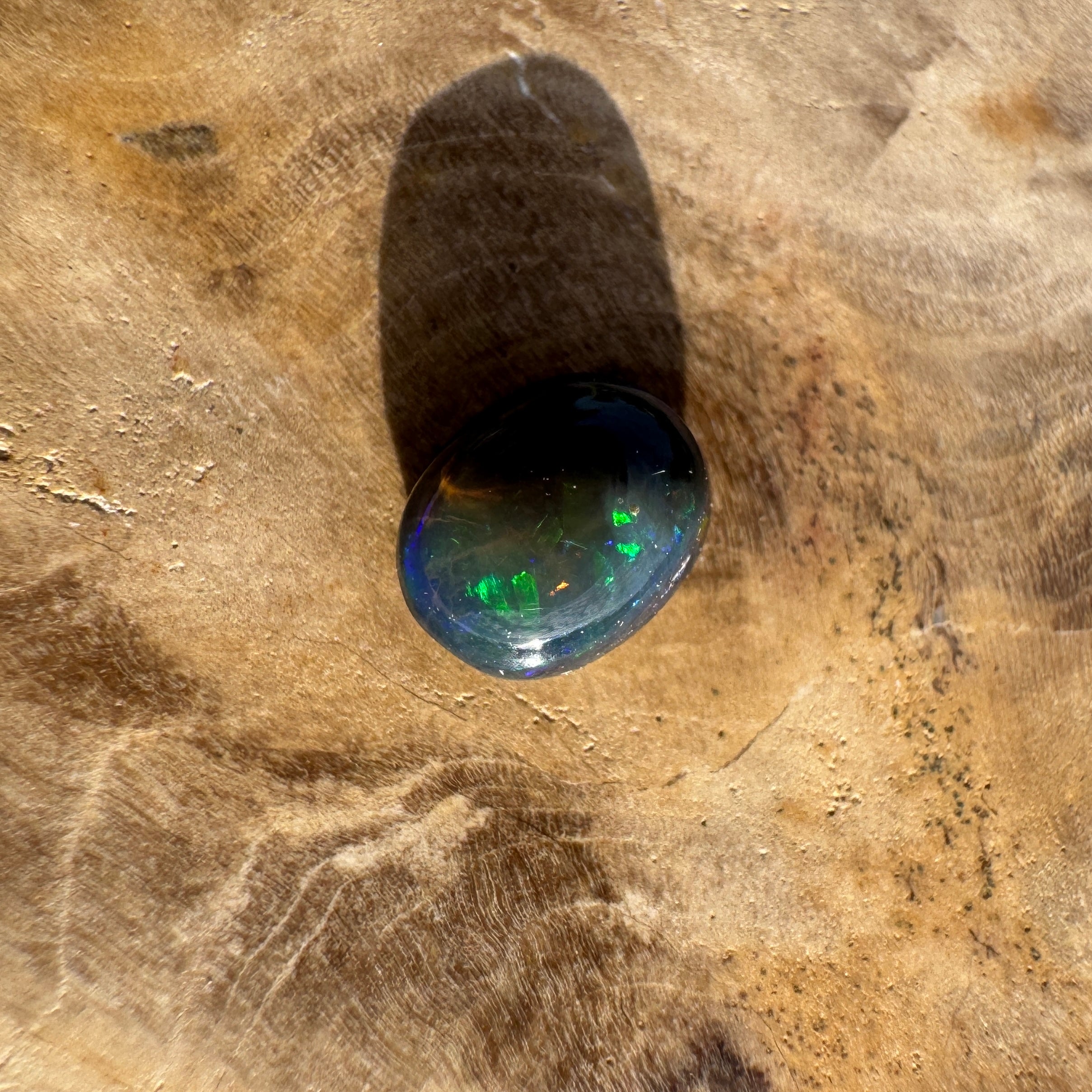 0.7ct Lightning Ridge Black Opal | Solid Australian Opal | Hand-Cut