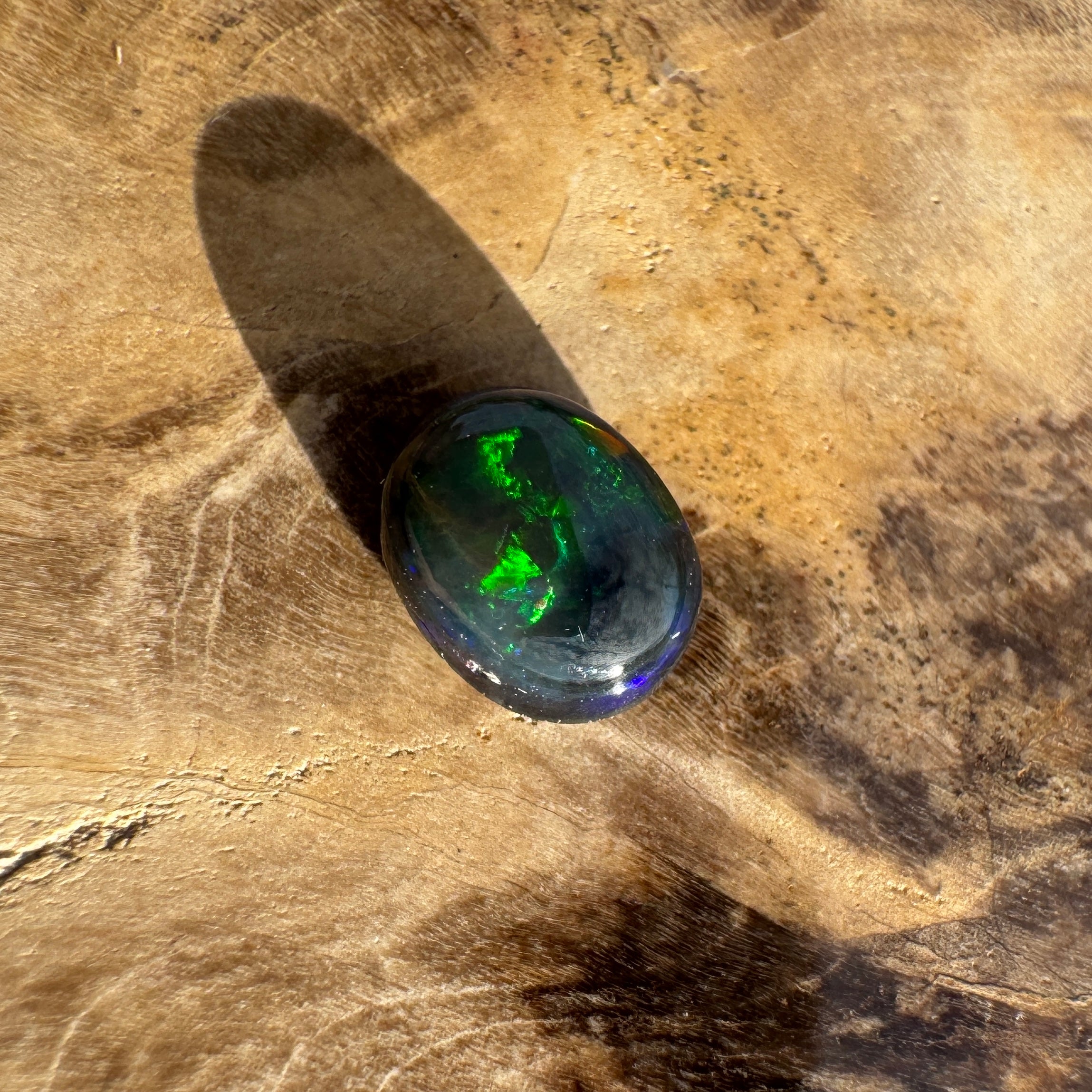 0.7ct Lightning Ridge Black Opal | Solid Australian Opal | Hand-Cut