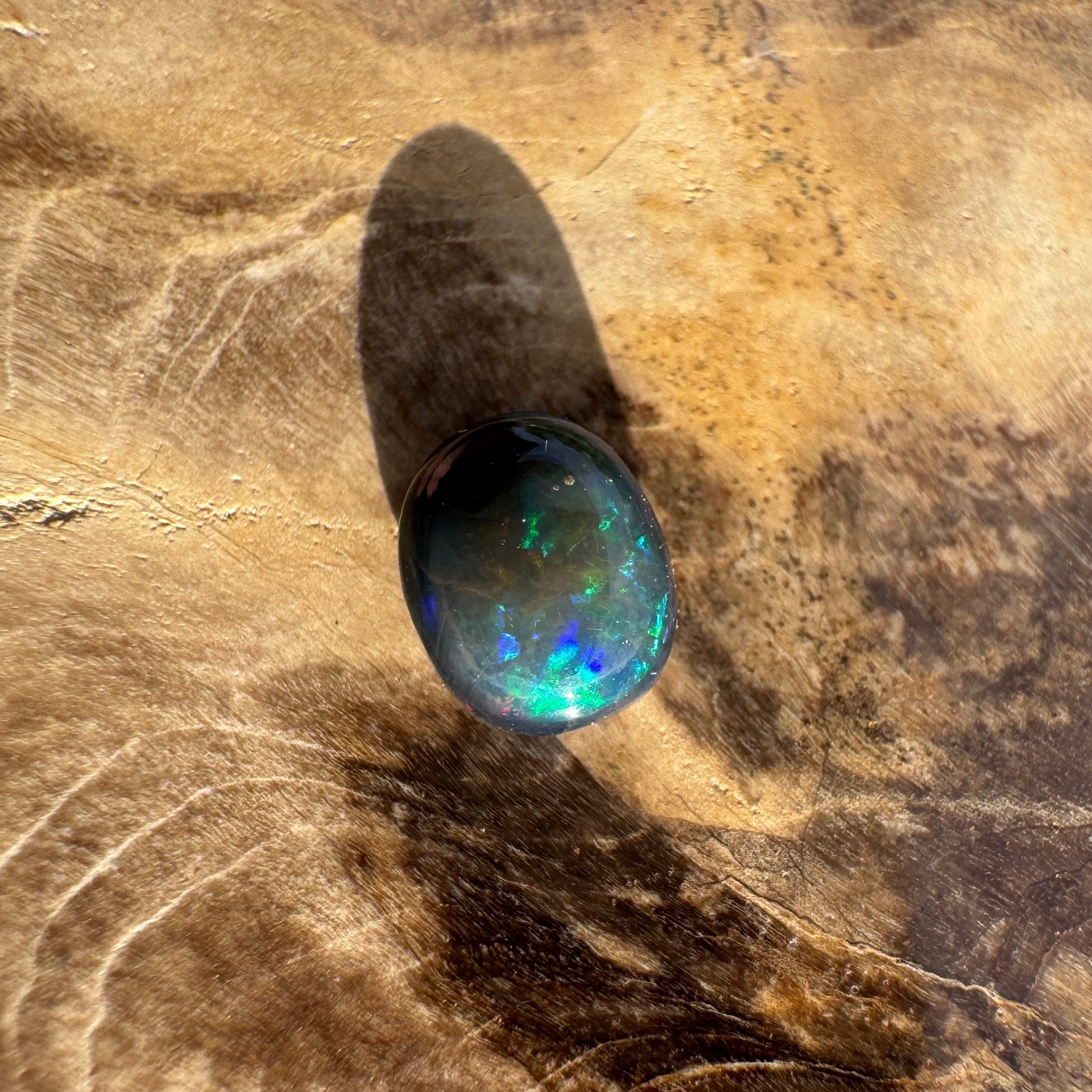 0.7ct Lightning Ridge Black Opal | Solid Australian Opal | Hand-Cut