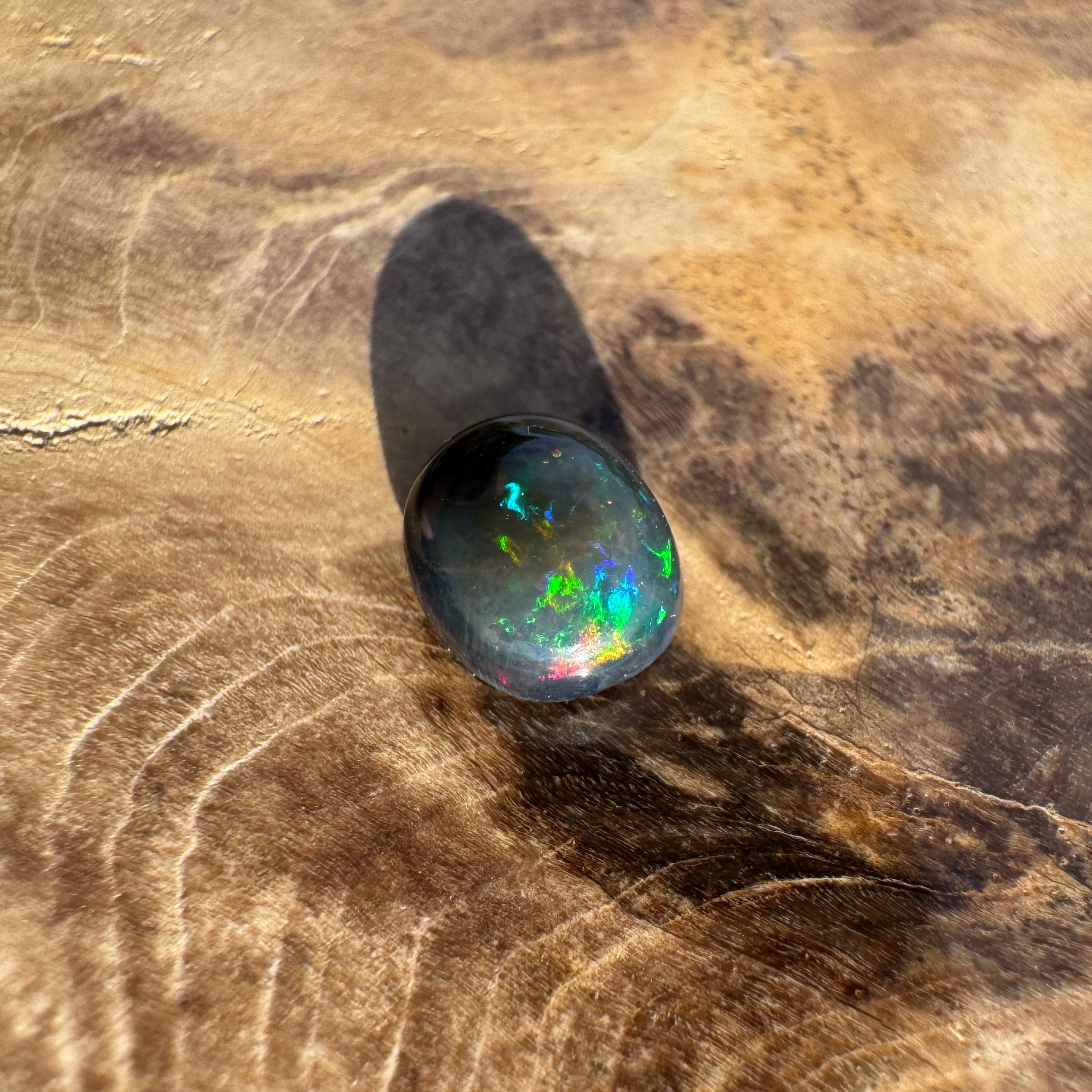 0.7ct Lightning Ridge Black Opal | Solid Australian Opal | Hand-Cut