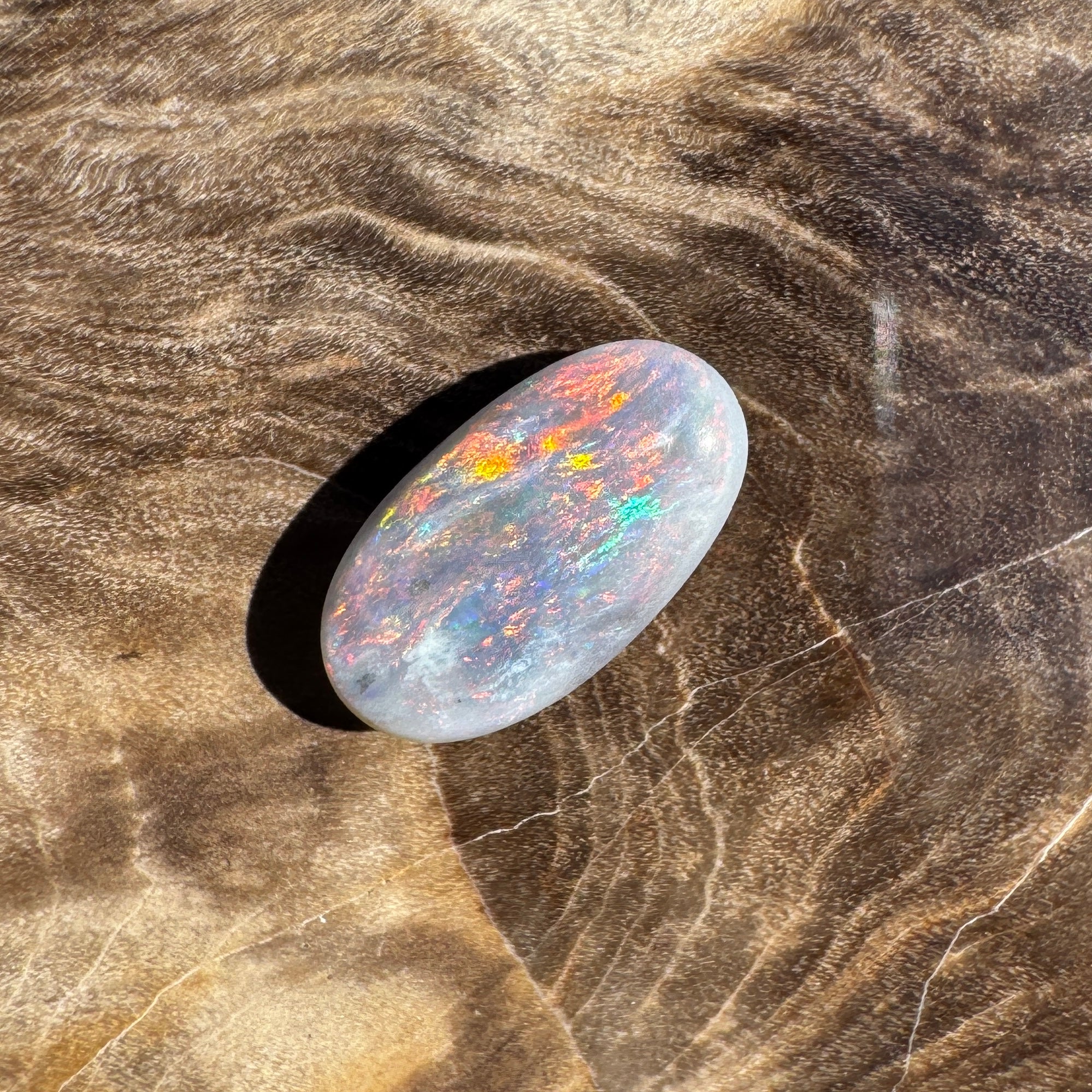 1ct Lightning Ridge Semi Black Opal | Solid Australian Opal | Hand-Cut